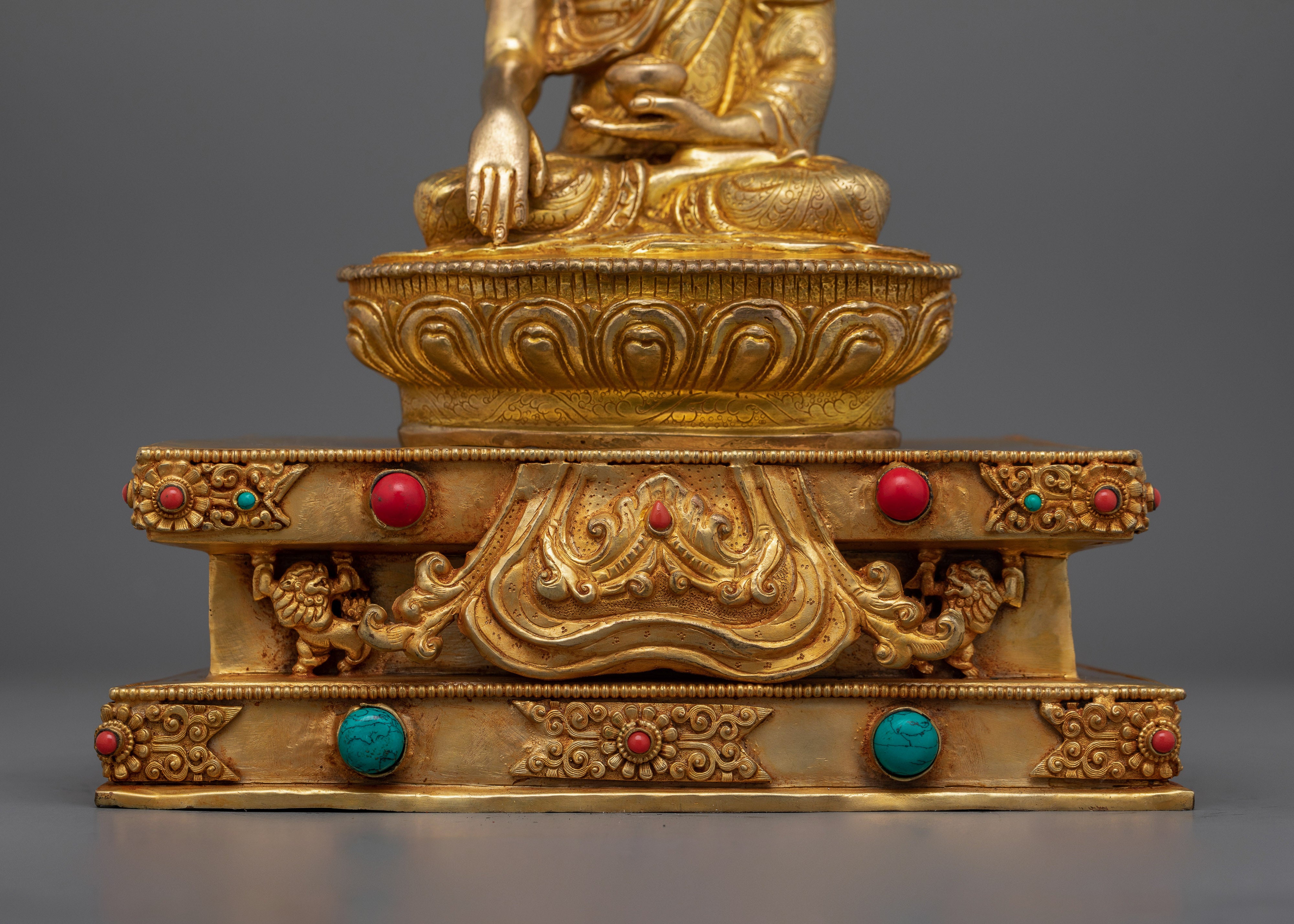 Dharma Teacher Shakyamuni Buddha Altar Statue | Handcrafted Spiritual Icon