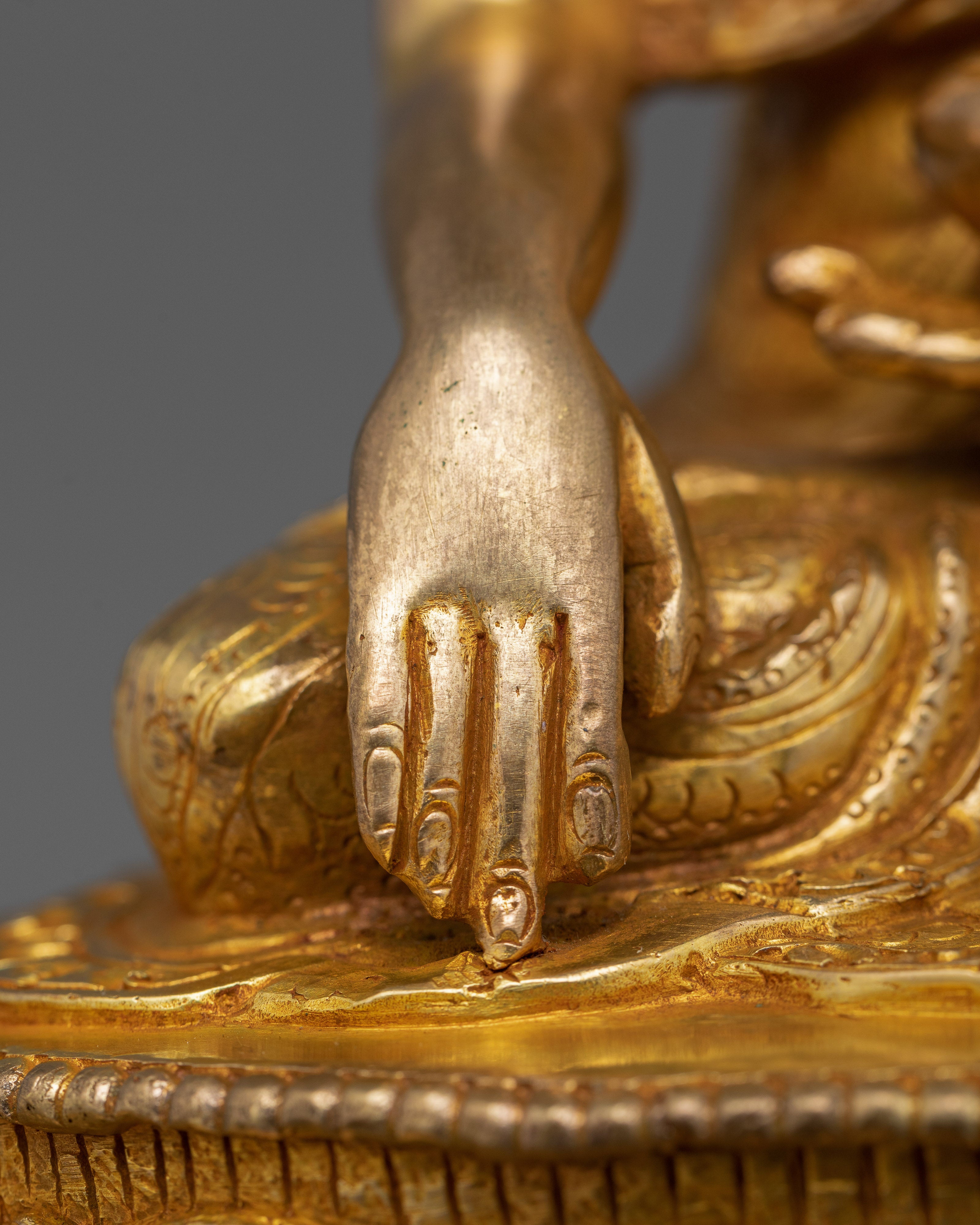 Dharma Teacher Shakyamuni Buddha Altar Statue | Handcrafted Spiritual Icon