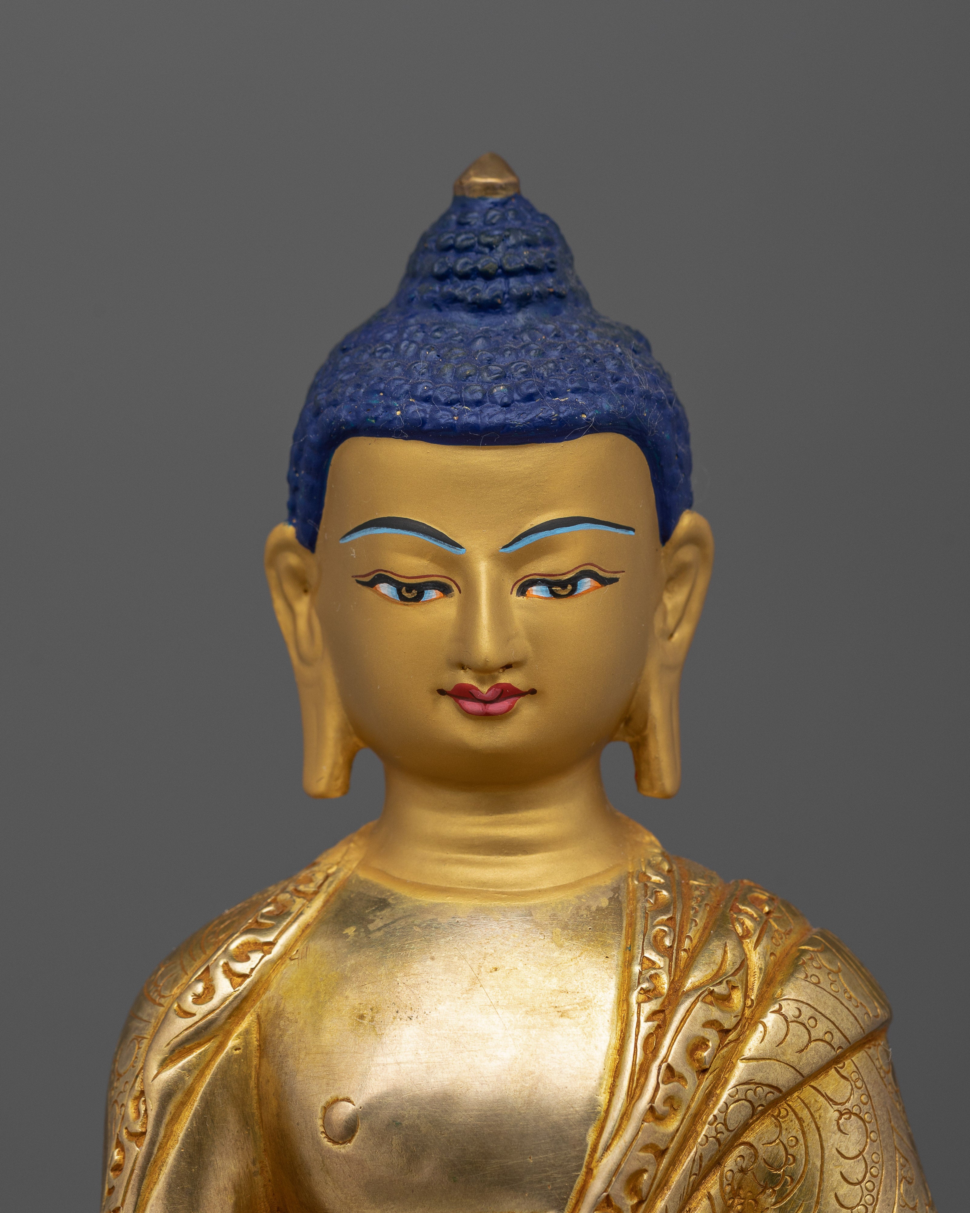 Dharma Teacher Shakyamuni Buddha Altar Statue | Handcrafted Spiritual Icon