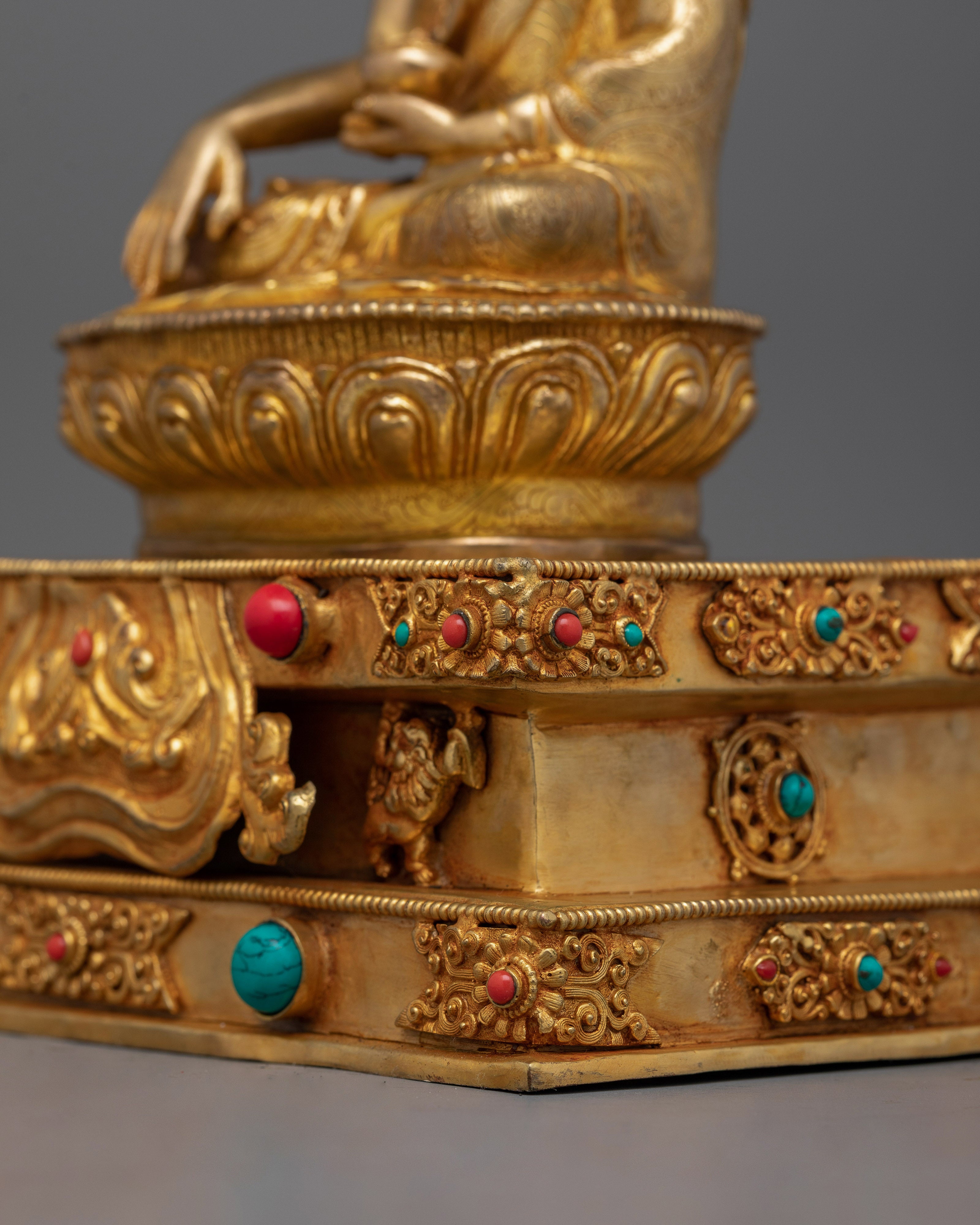 Dharma Teacher Shakyamuni Buddha Altar Statue | Handcrafted Spiritual Icon