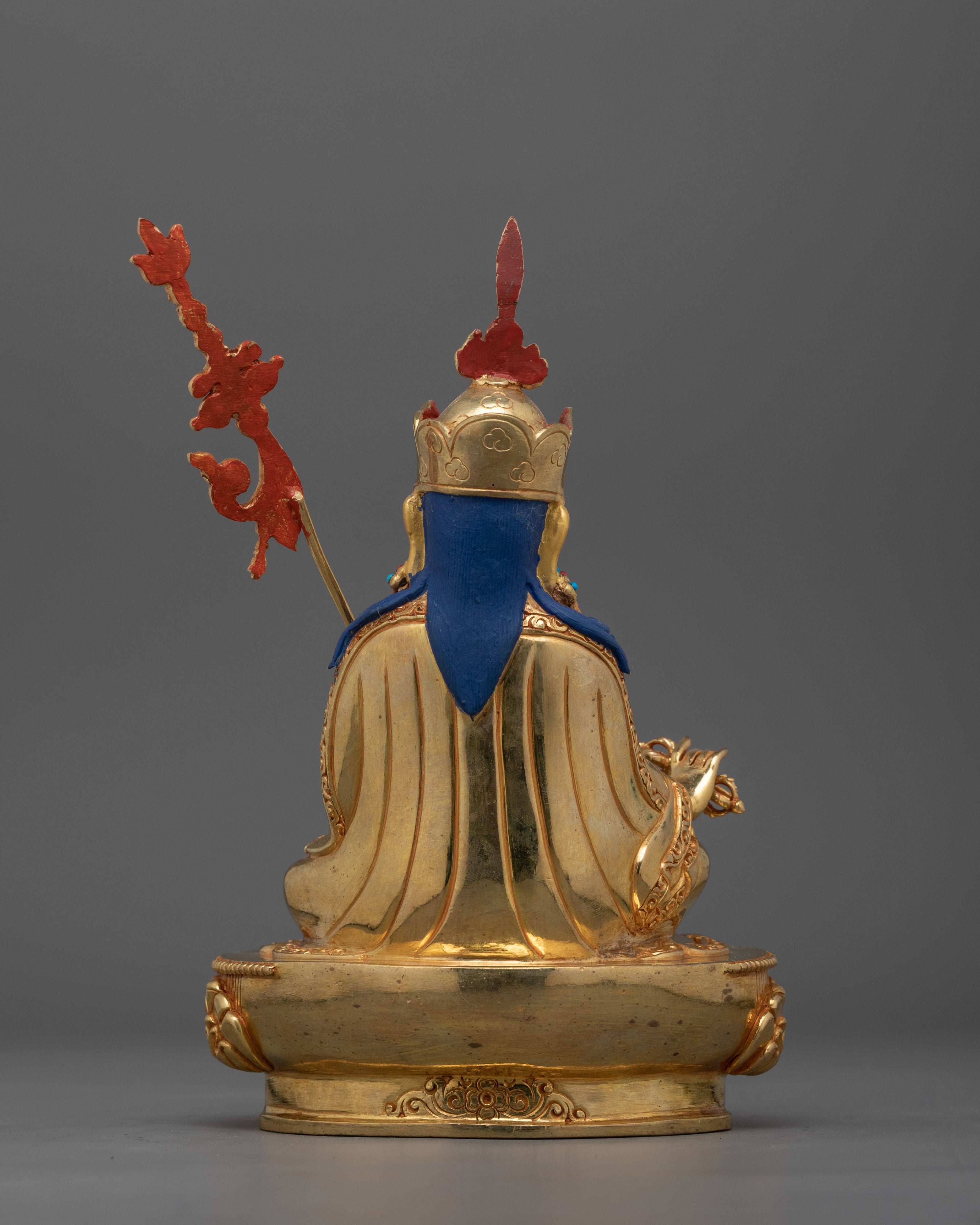 Lotus Born Guru Handcarved Rinpoche Statue Decor | Enlightenment and Spiritual Power