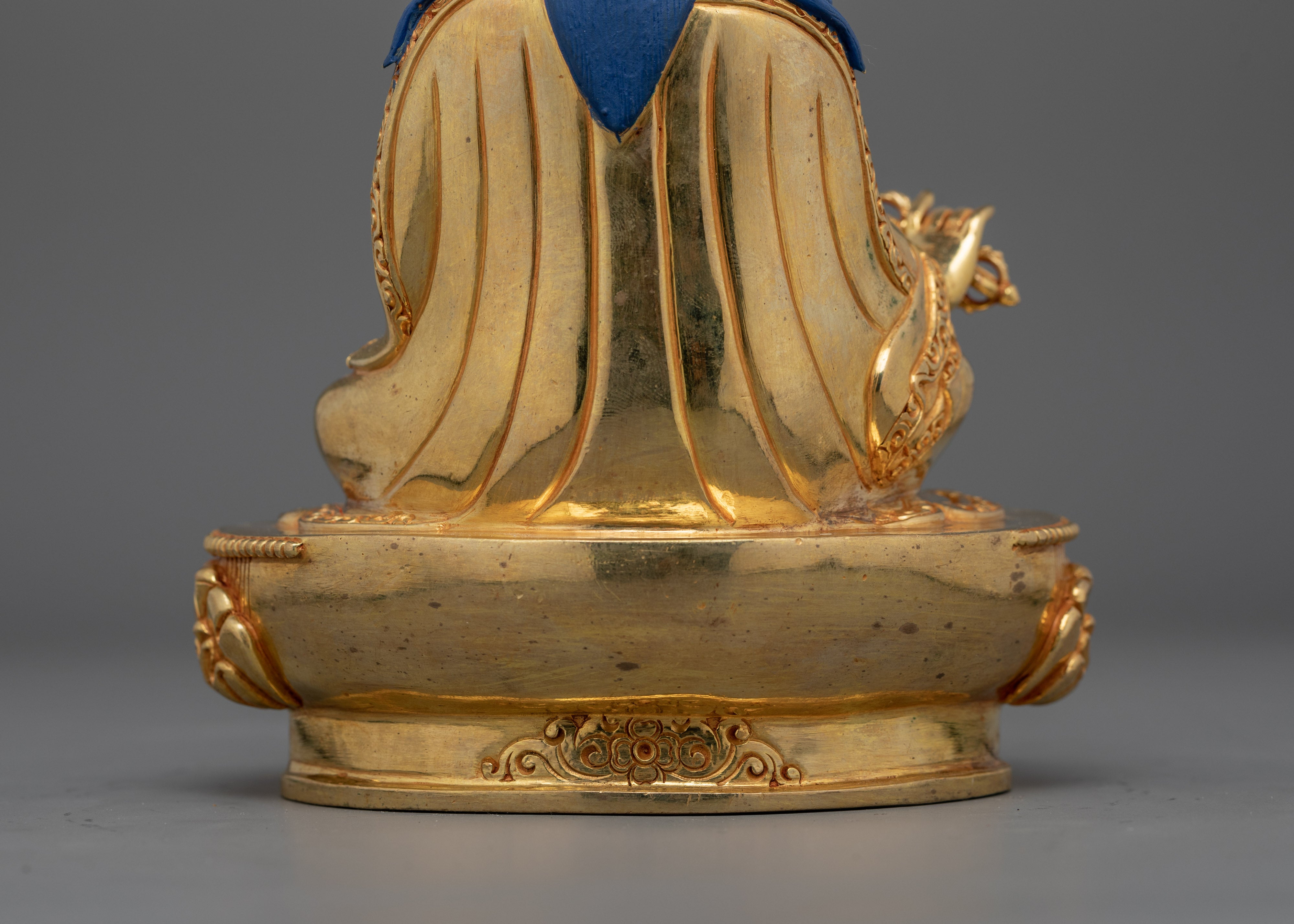 Lotus Born Guru Handcarved Rinpoche Statue Decor | Enlightenment and Spiritual Power