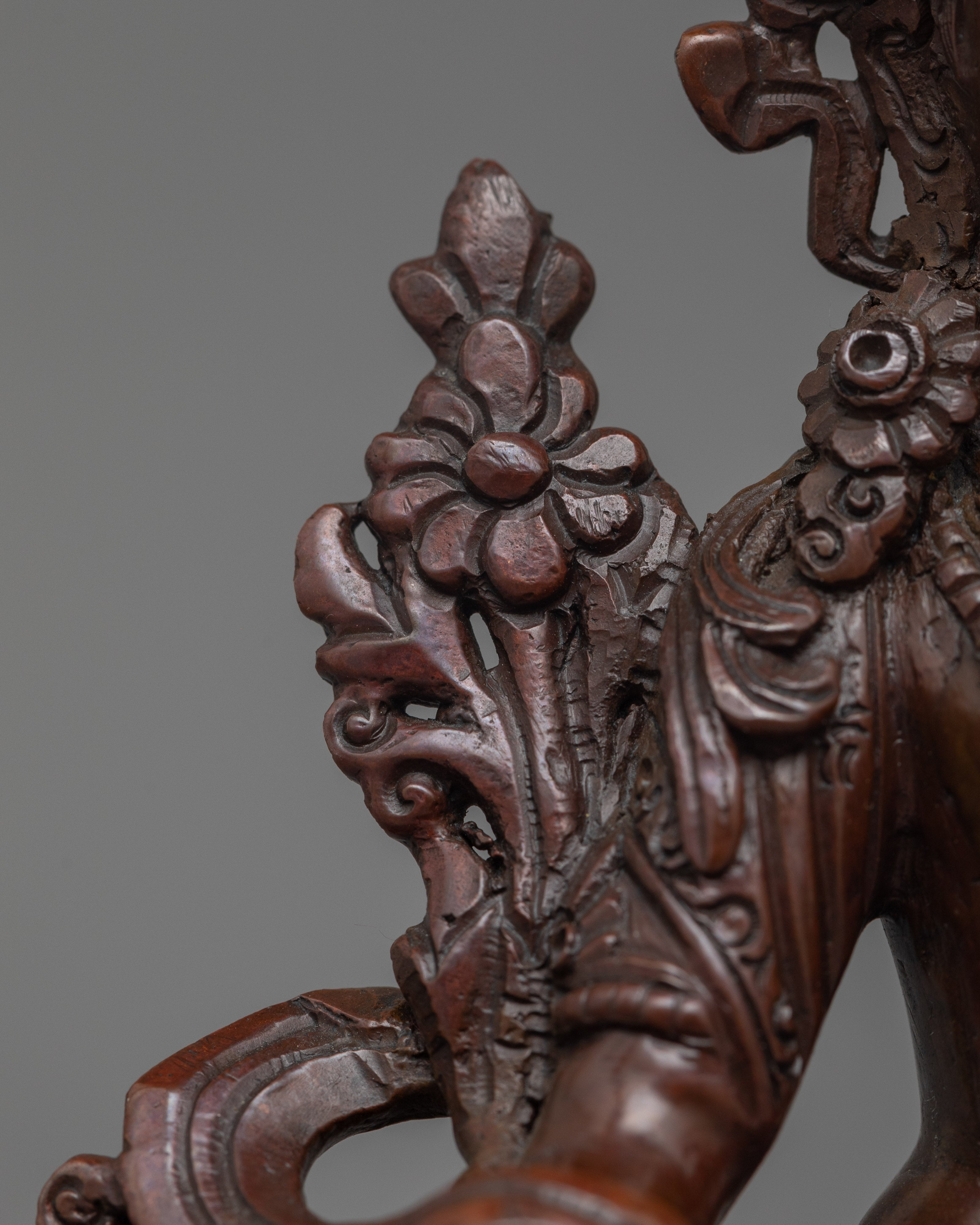 Peaceful Oxidized Copper Green Tara Statue | Swift Protection for Shrine