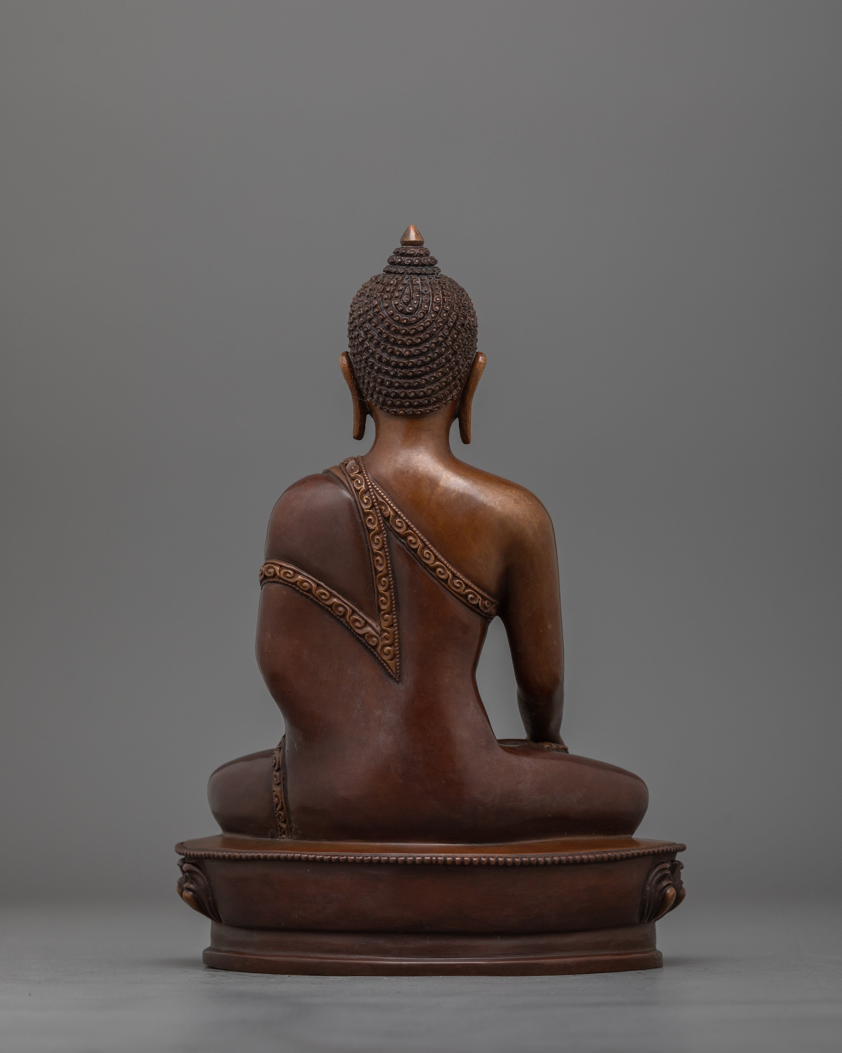 Tranquil Oxidized Buddha Shakyamuni Statue | Symbol of Peace and Enlightenment