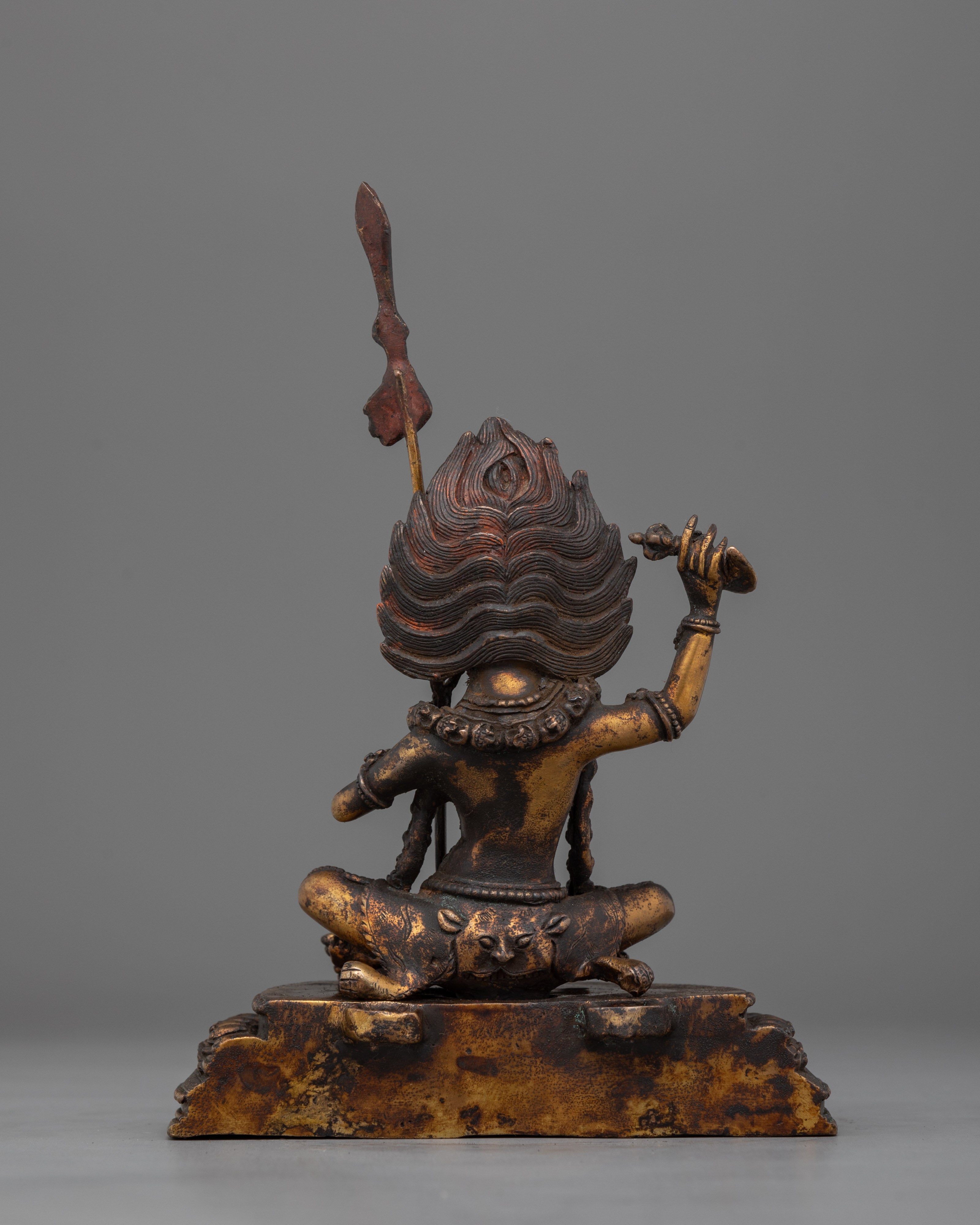 24K Gold Wrathful Vajrayogini Dakini Statue | Power and Transformation