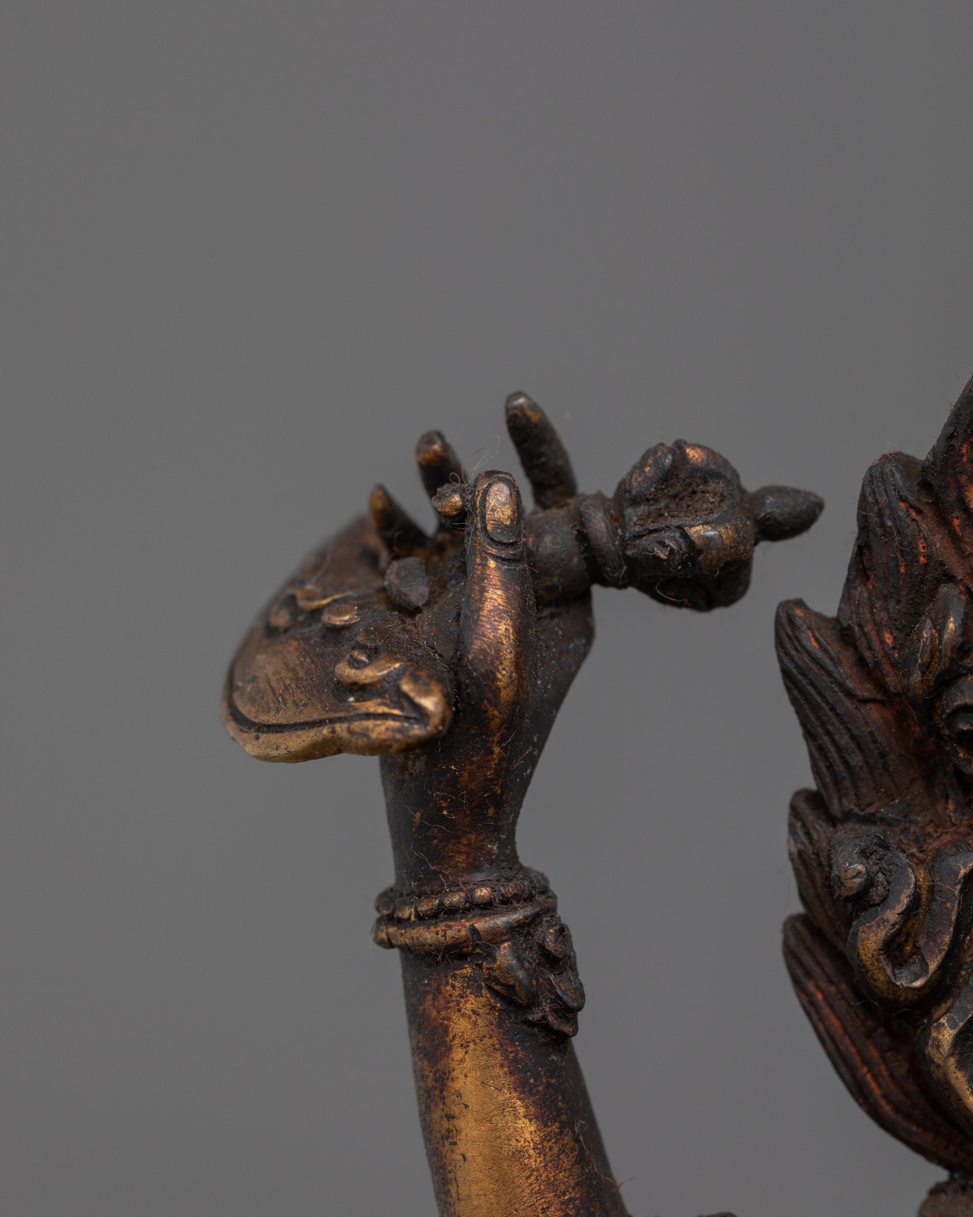 24K Gold Wrathful Vajrayogini Dakini Statue | Power and Transformation