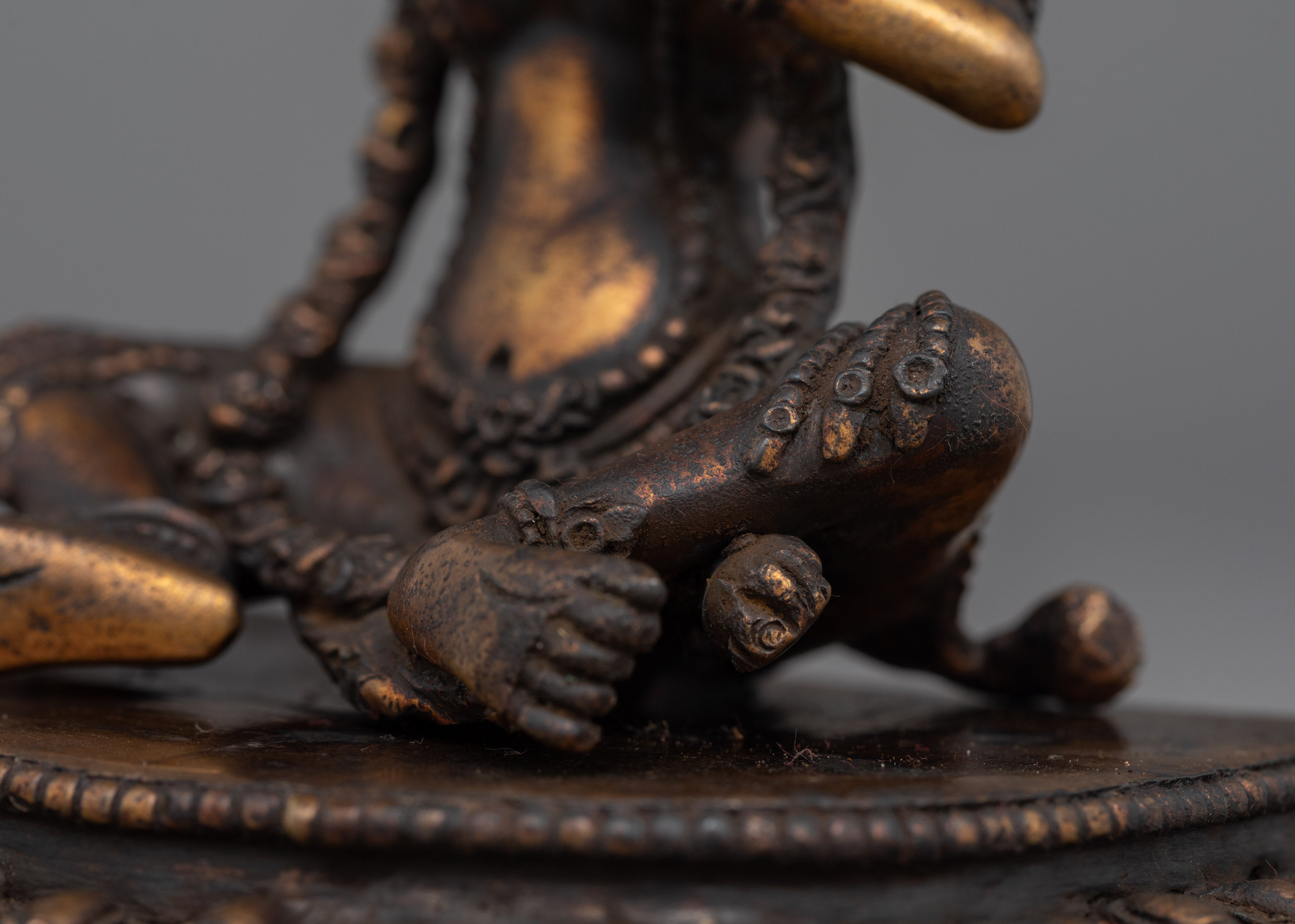 24K Gold Wrathful Vajrayogini Dakini Statue | Power and Transformation