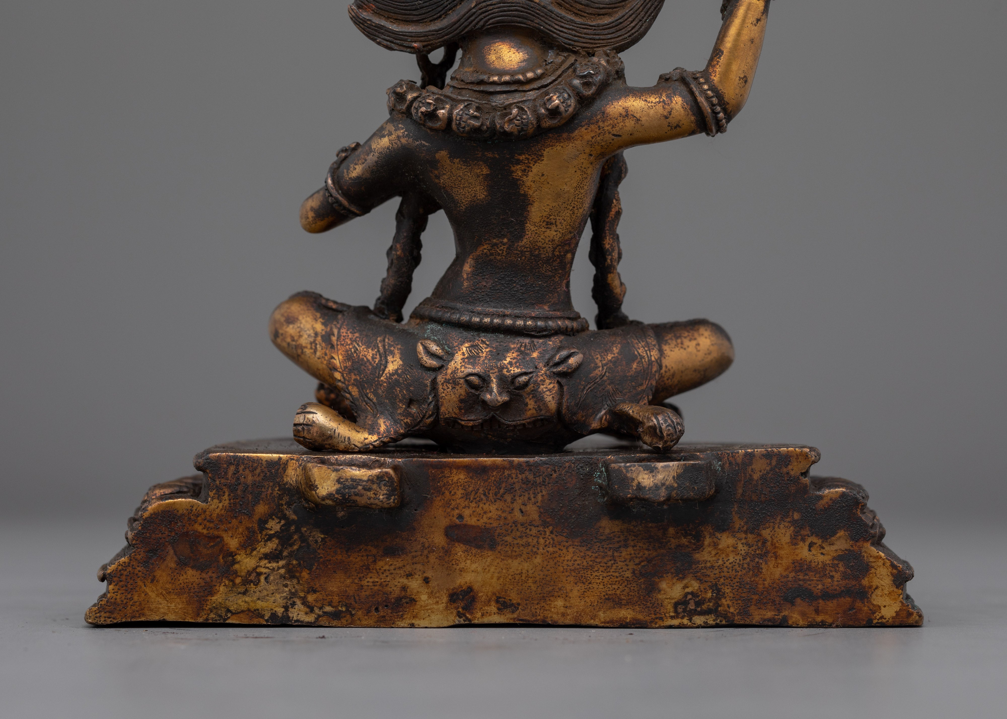 24K Gold Wrathful Vajrayogini Dakini Statue | Power and Transformation