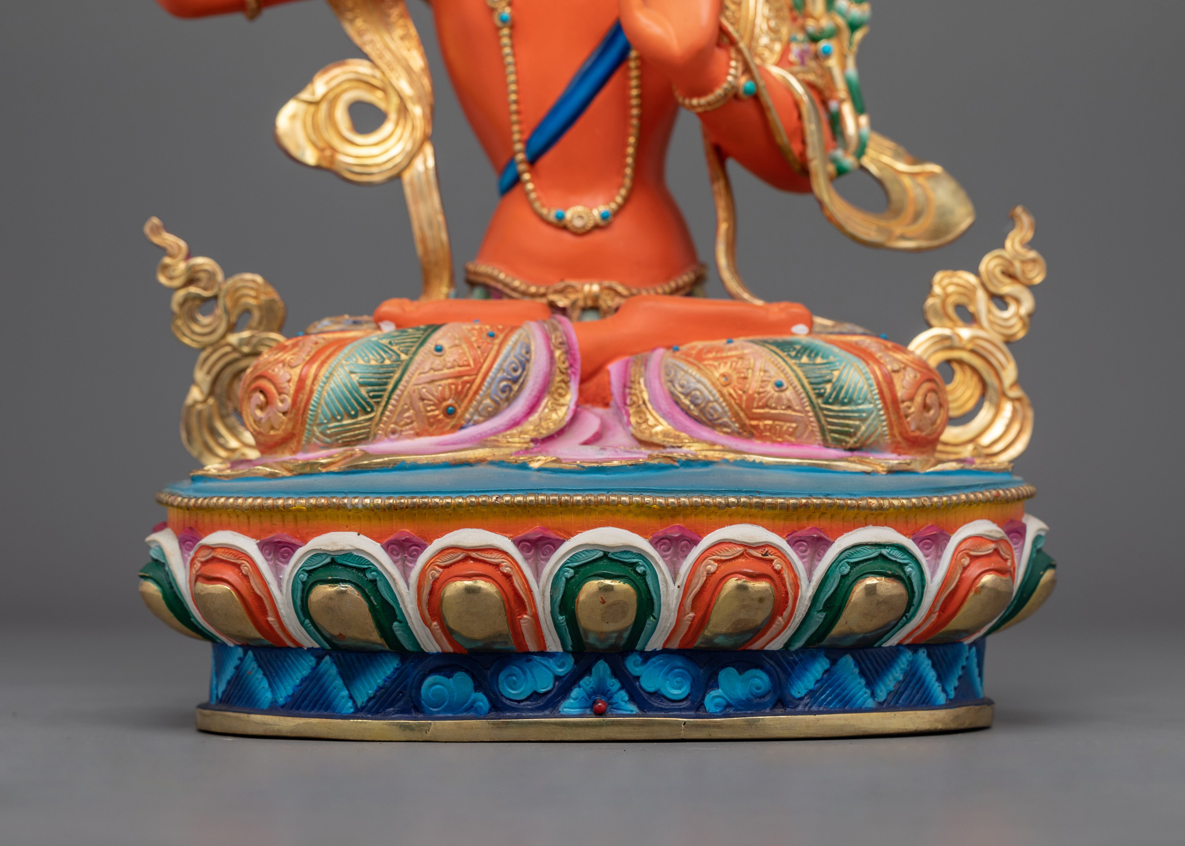 Tranquil Manjushri Holding the Flaming Sword of Wisdom | Sacred Dharma Buddha