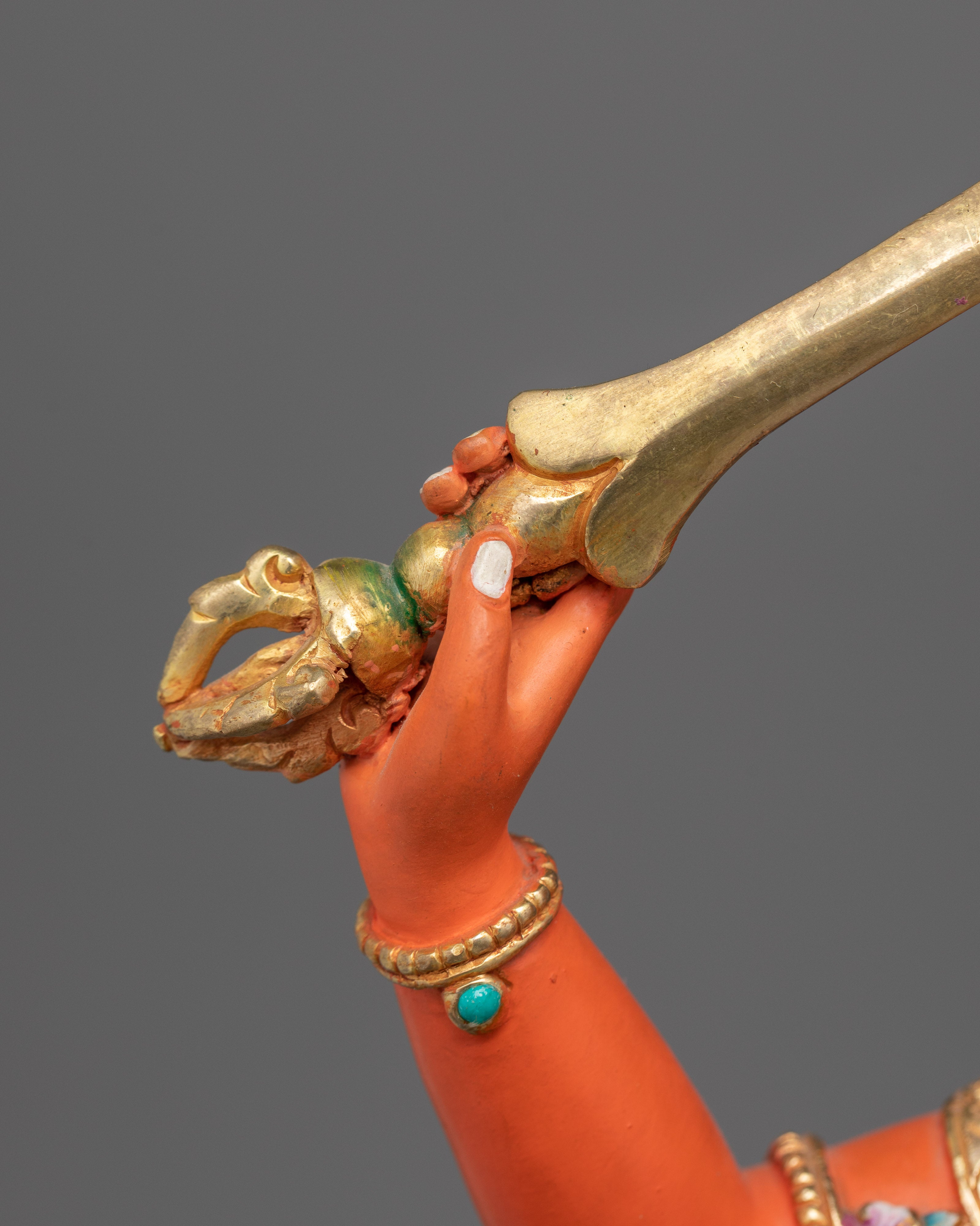 Tranquil Manjushri Holding the Flaming Sword of Wisdom | Sacred Dharma Buddha