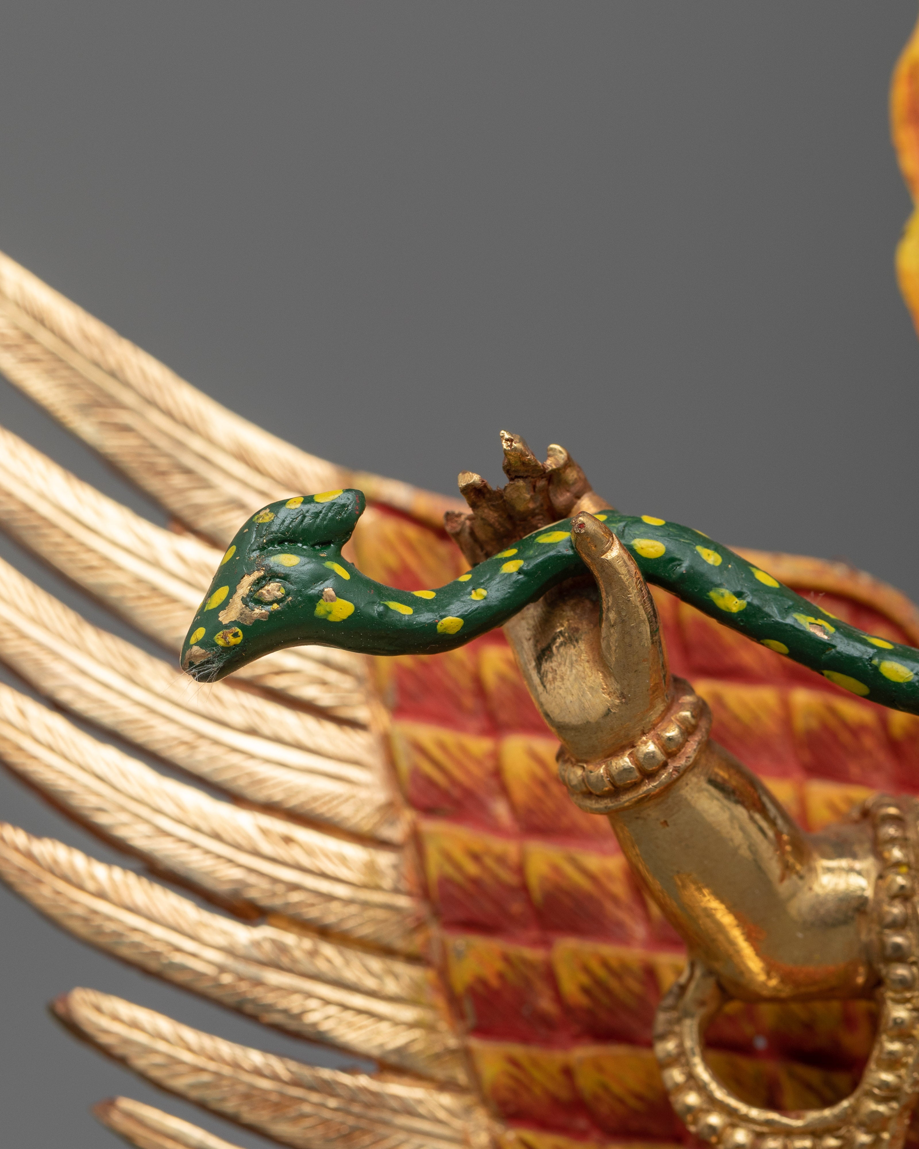 Traditional Hindu Deity Garuda Statue | Handcrafted Spiritual Artwork