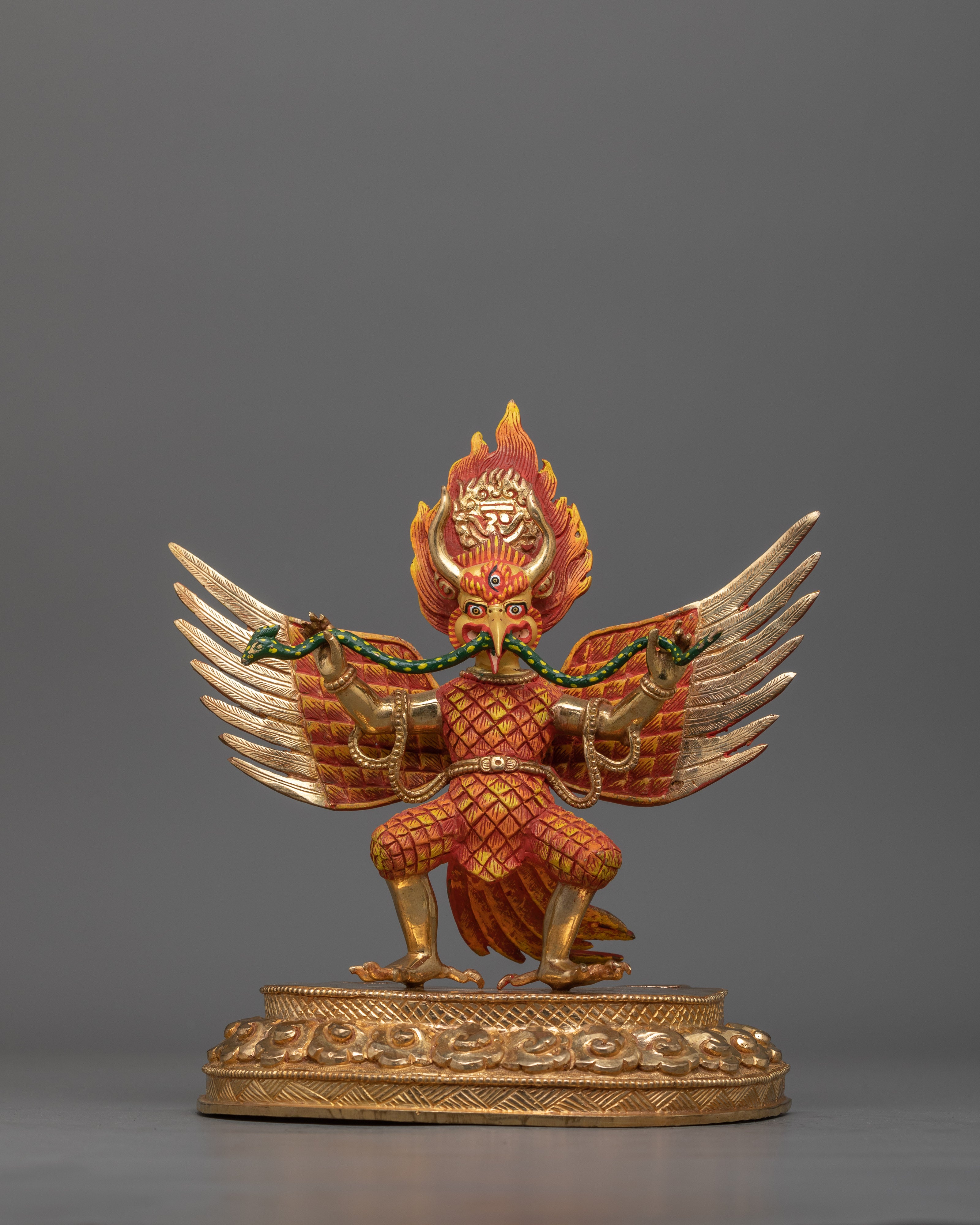 Traditional Hindu Deity Garuda Statue | Handcrafted Spiritual Artwork
