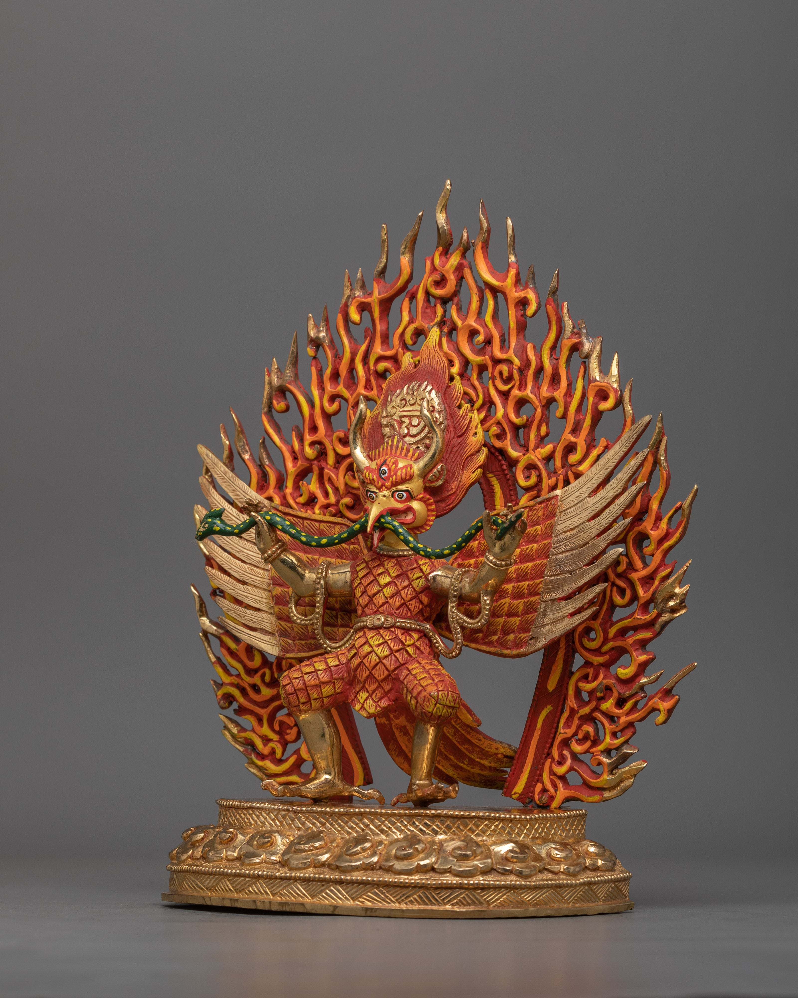 Traditional Hindu Deity Garuda Statue | Handcrafted Spiritual Artwork
