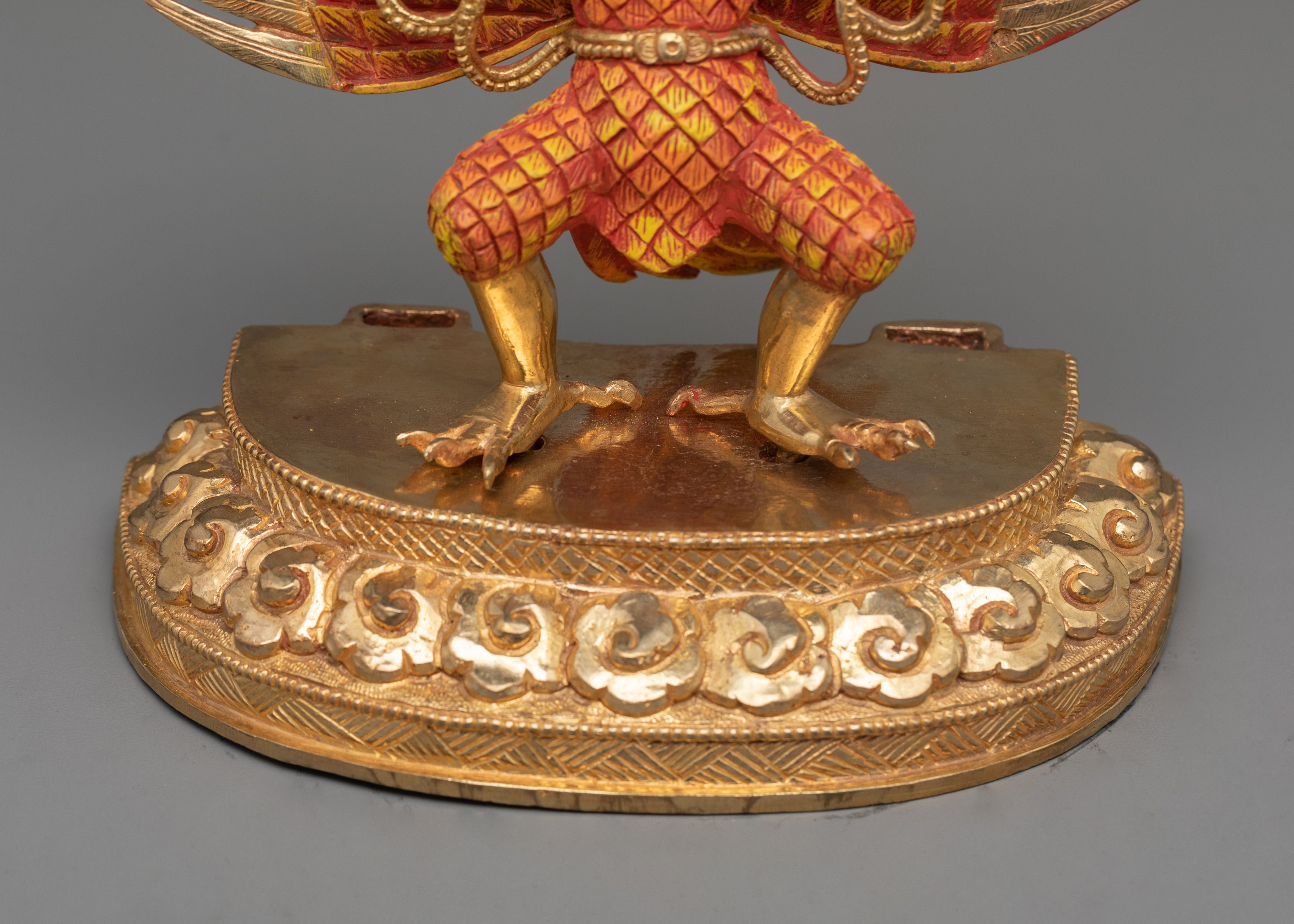 Traditional Hindu Deity Garuda Statue | Handcrafted Spiritual Artwork