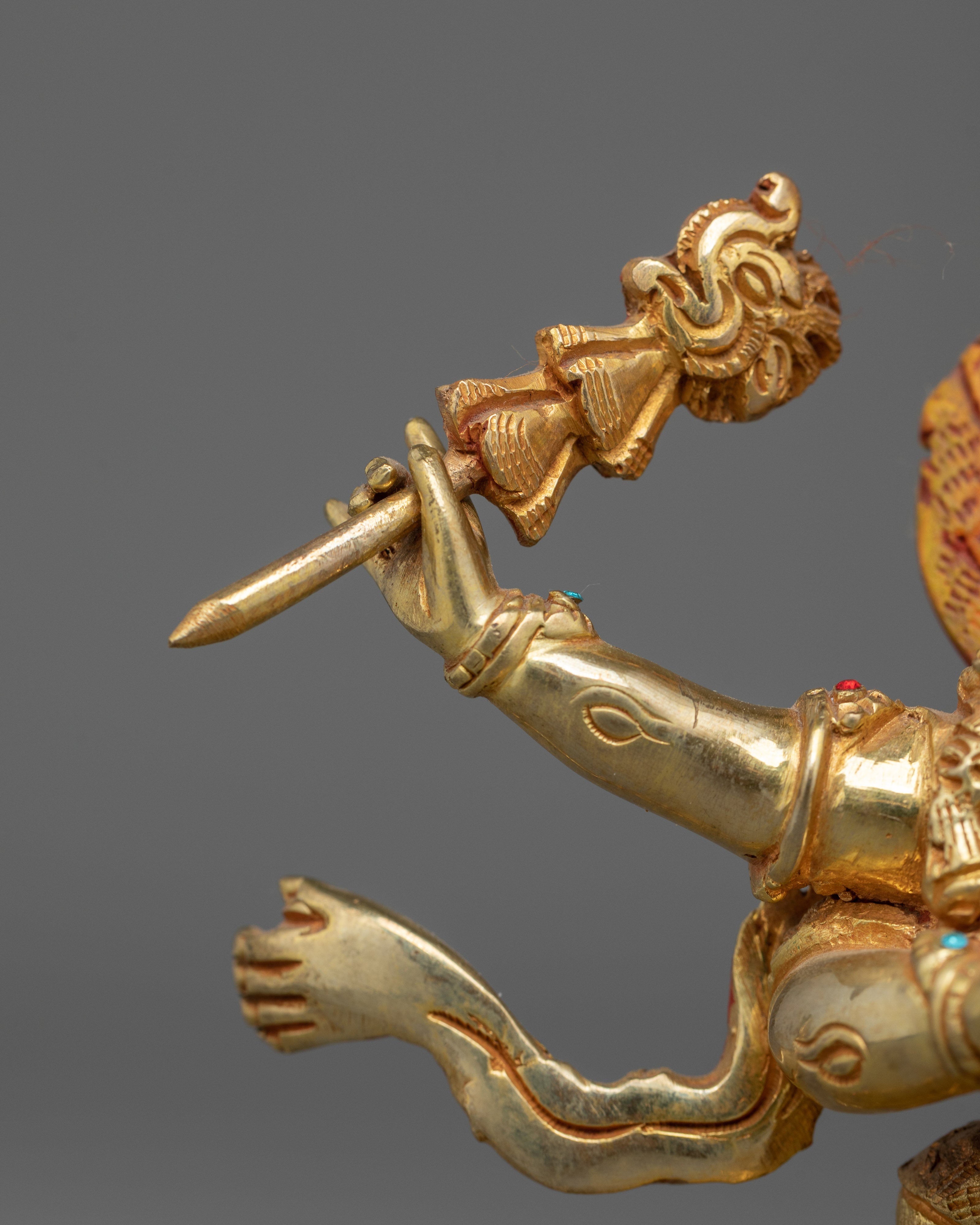 Protector of the Dharma Mahakala Rahula Statue | Traditional Tibetan Art