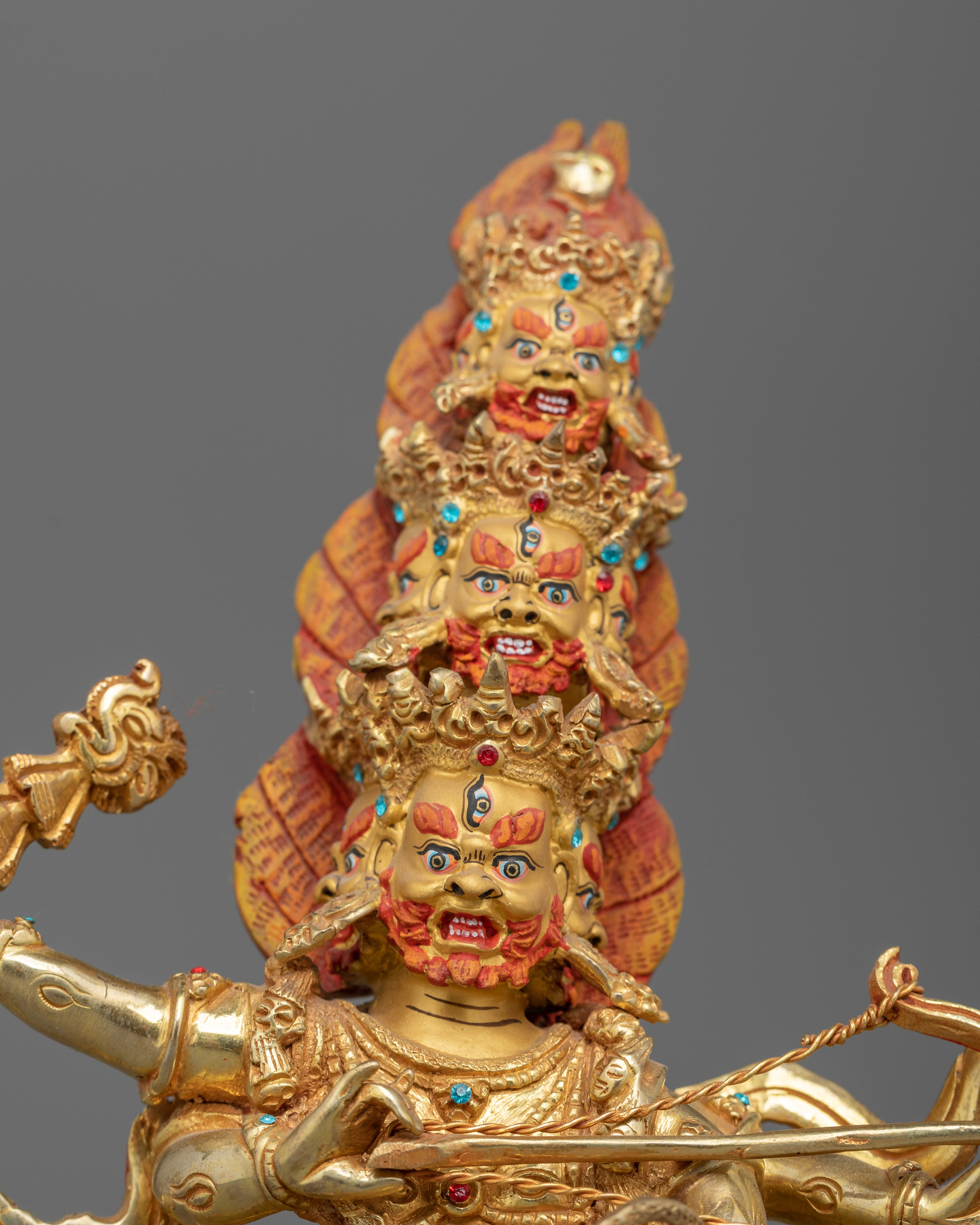 Protector of the Dharma Mahakala Rahula Statue | Traditional Tibetan Art