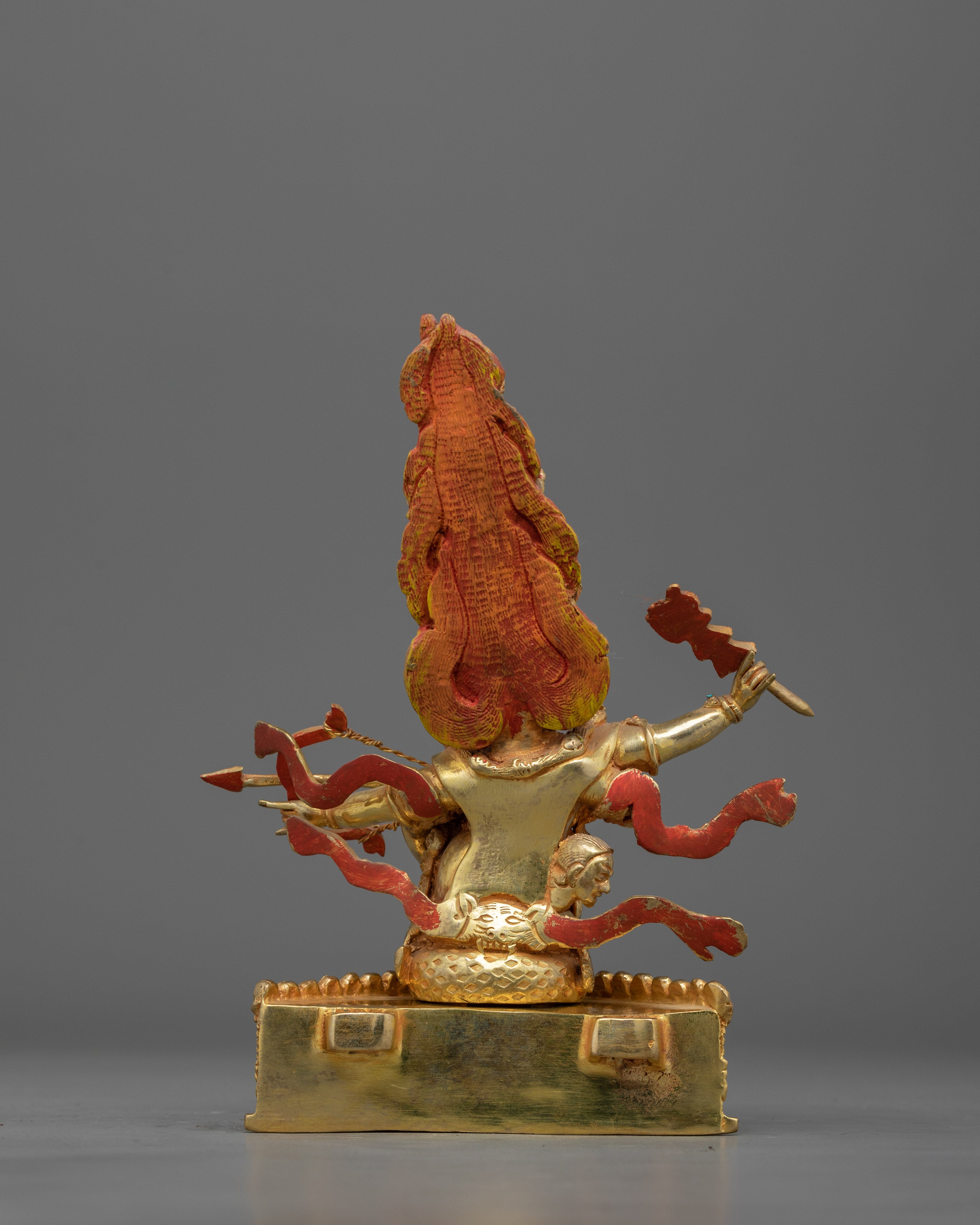 Protector of the Dharma Mahakala Rahula Statue | Traditional Tibetan Art