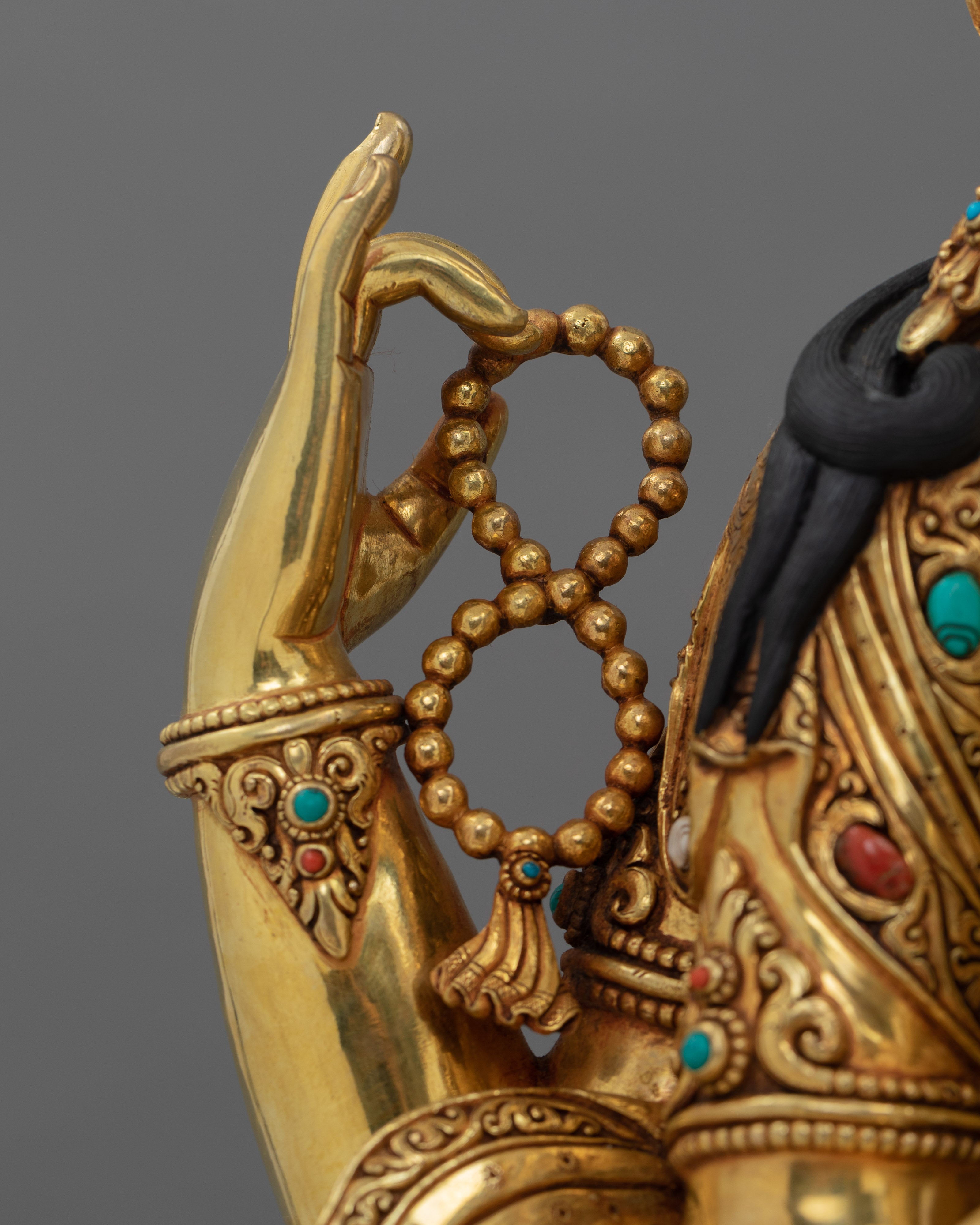 Sacred Five Bodhisattva Set Statue | Gold Gilded Buddhist Art