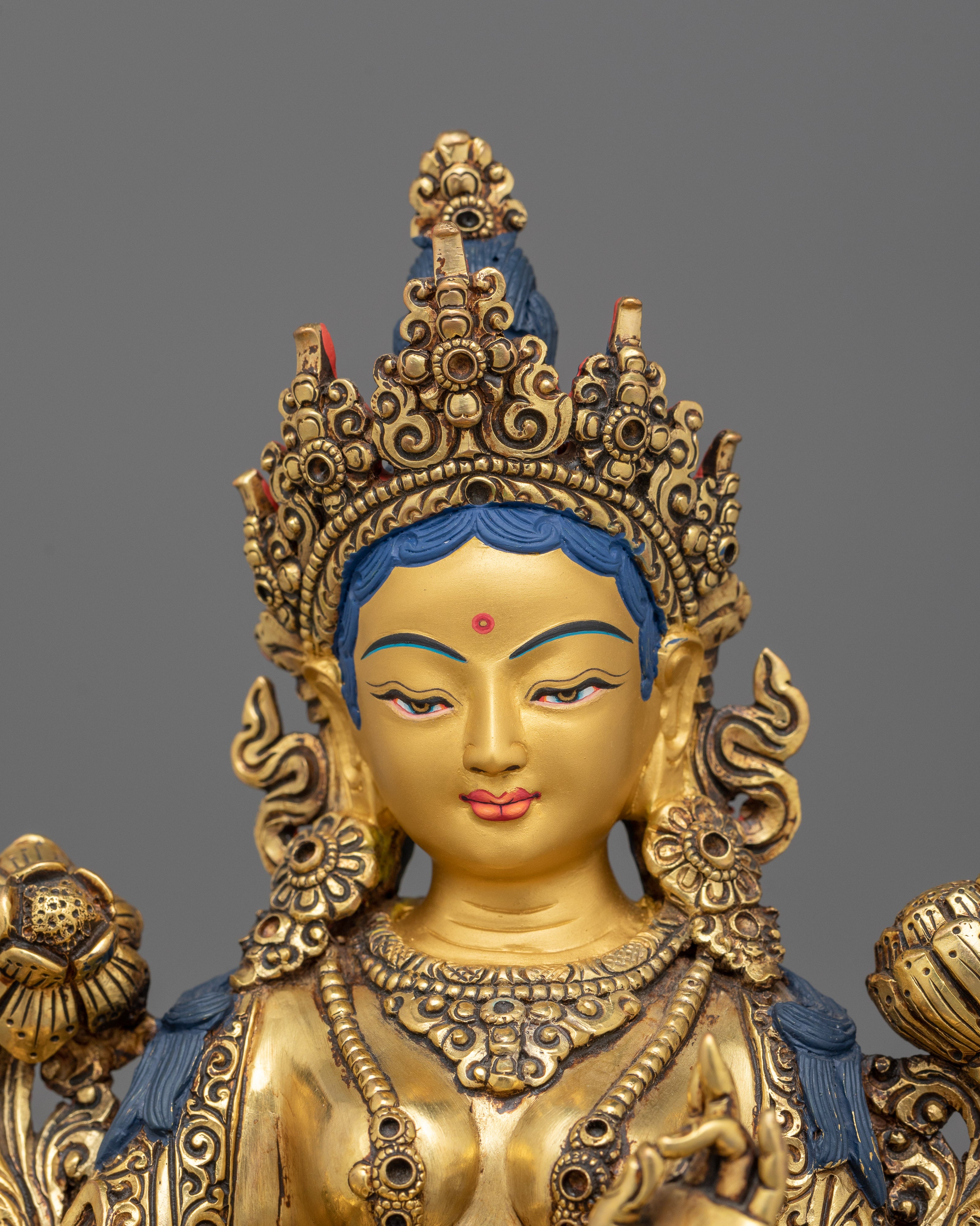 Compassionate Green Tara in Varada Mudra | Benevolent Blessing Statue