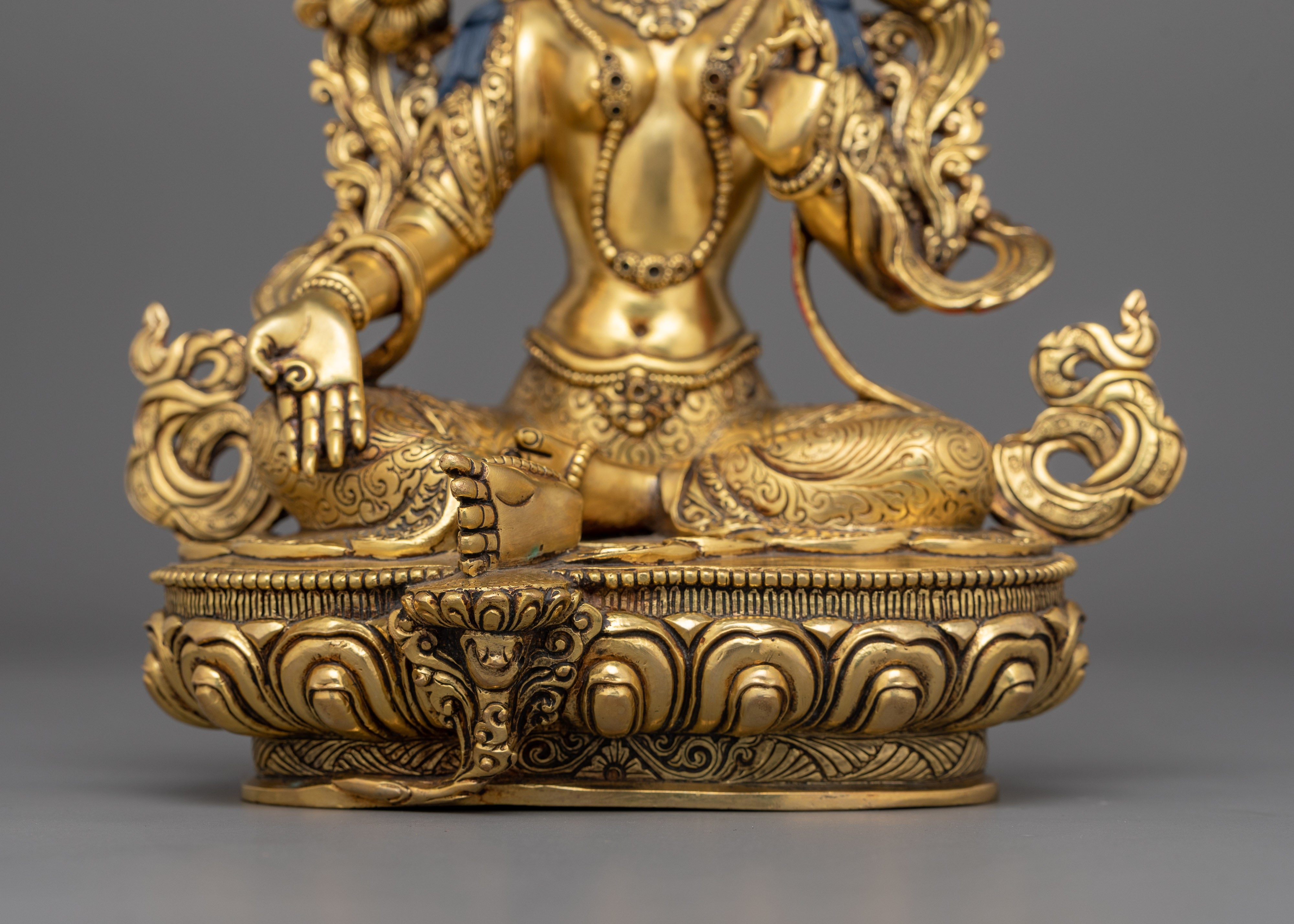 Compassionate Green Tara in Varada Mudra | Benevolent Blessing Statue