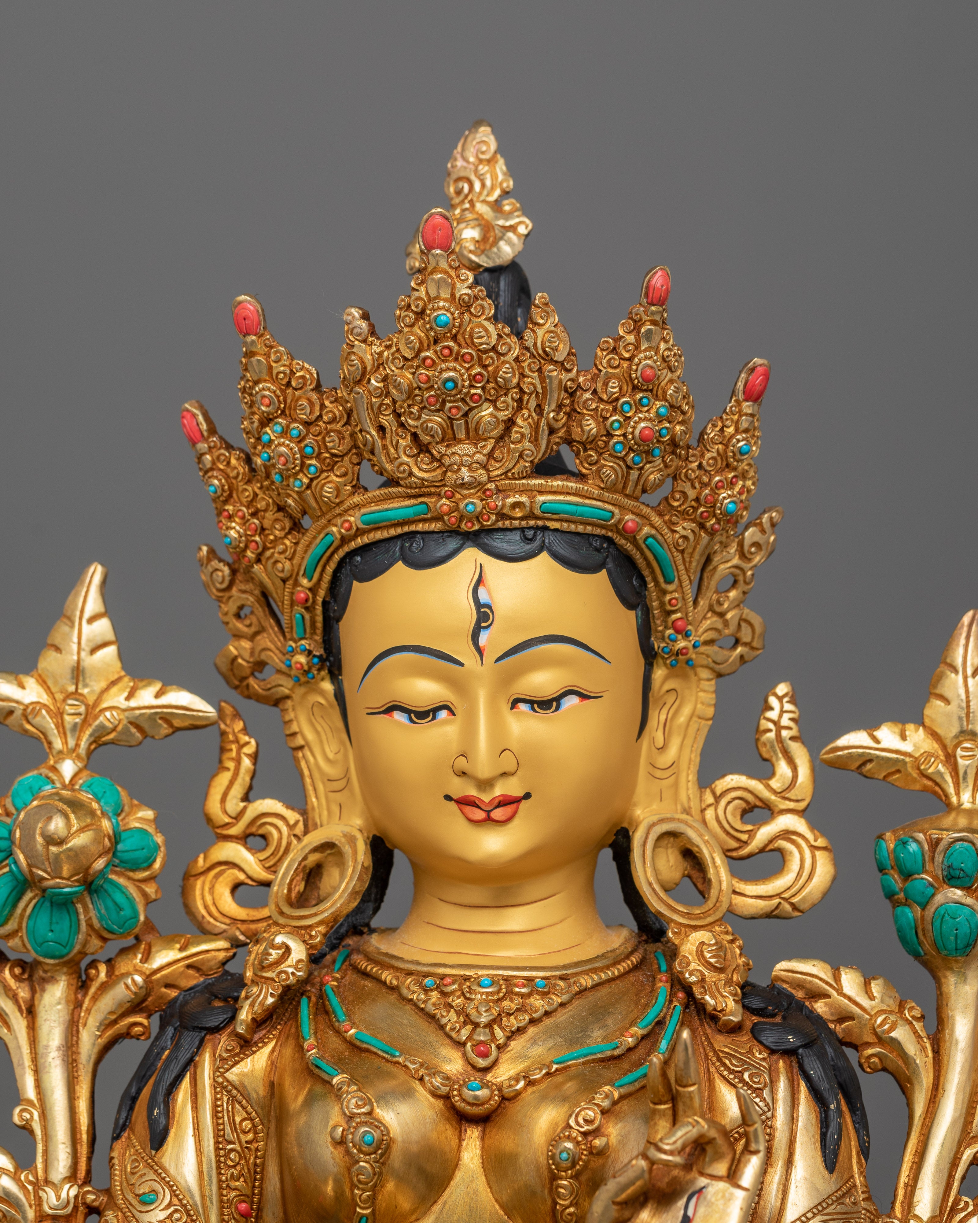 Handcarved White Tara Female Bodhisattva | Embodiment of Healing and Compassion