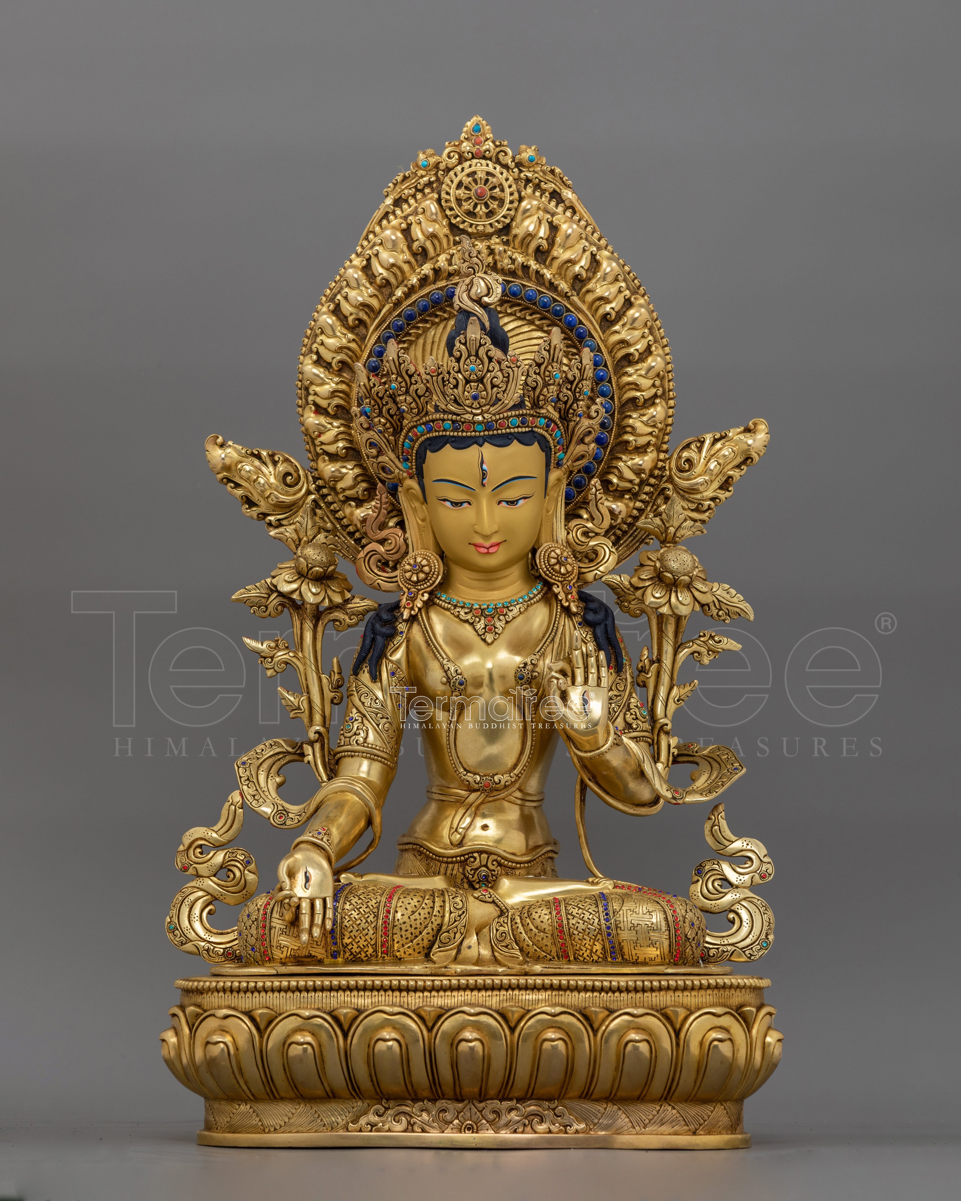 White Tara with Seven Eyes of Wisdom Statue | Compassionate Tara Artwork