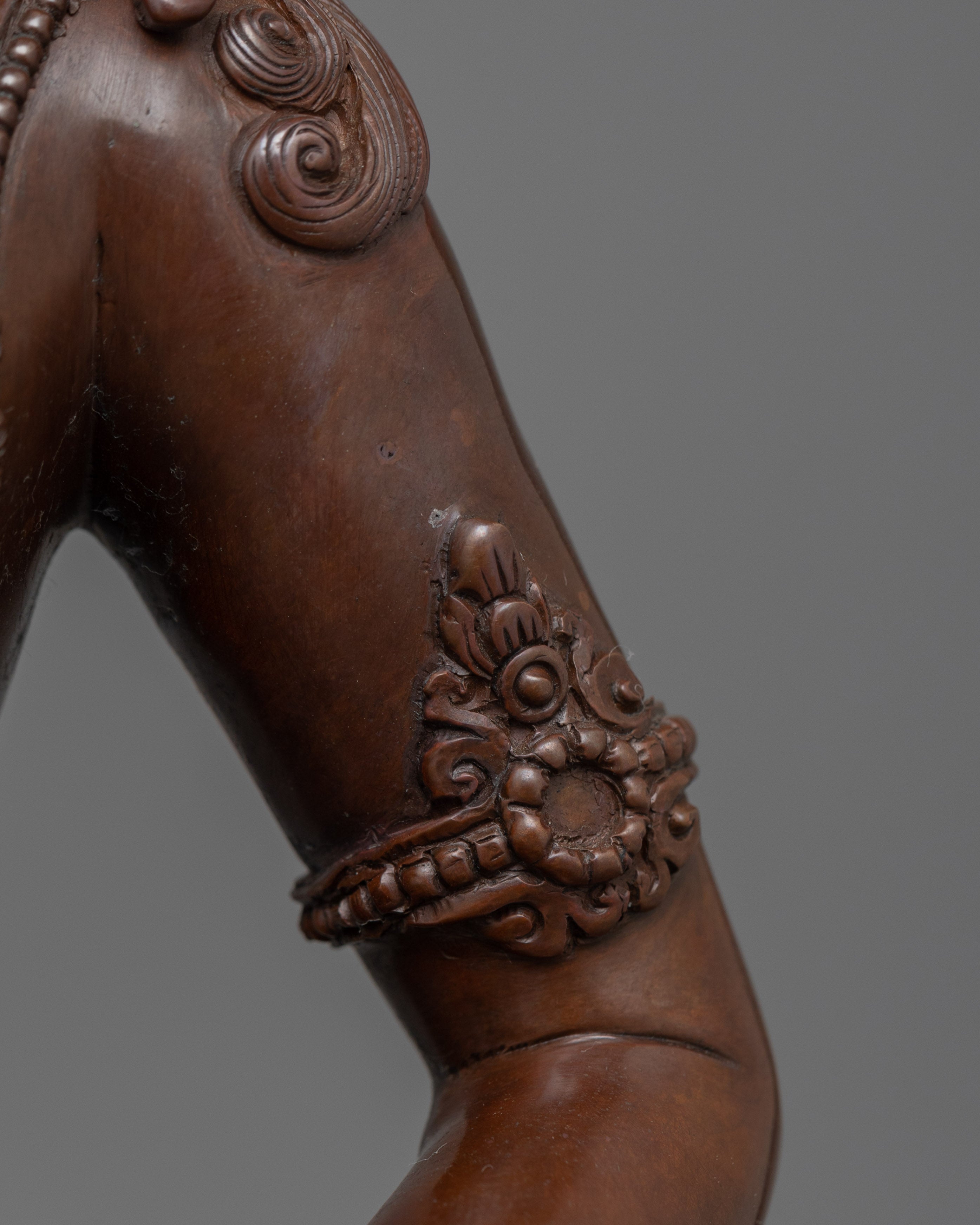 Serene Buddhist Vajrasattva Statue | Tibetan Oxidized Copper Sculpture