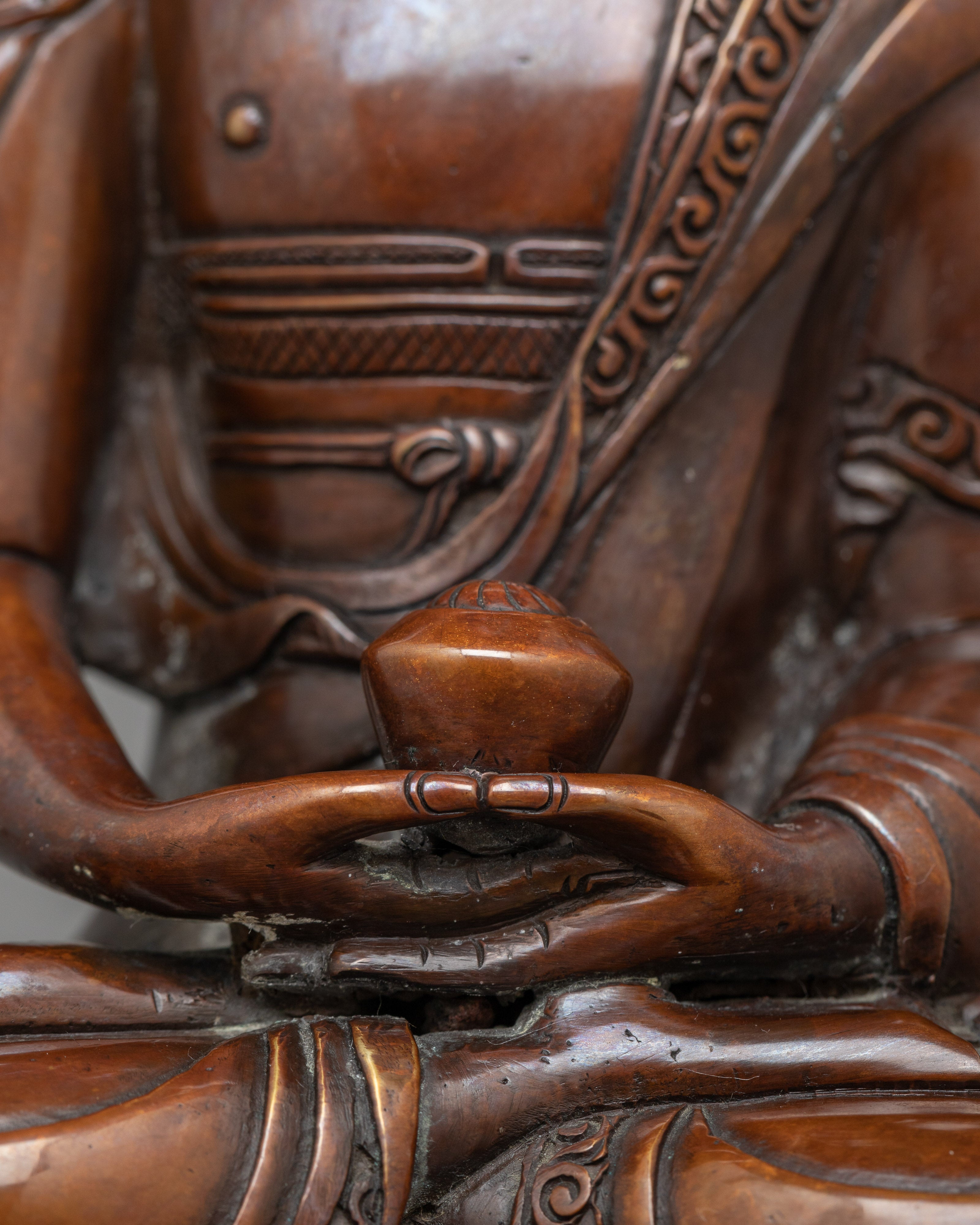 Handcarved Five Dhyani Buddha Statue | Tibetan Buddhism Artwork