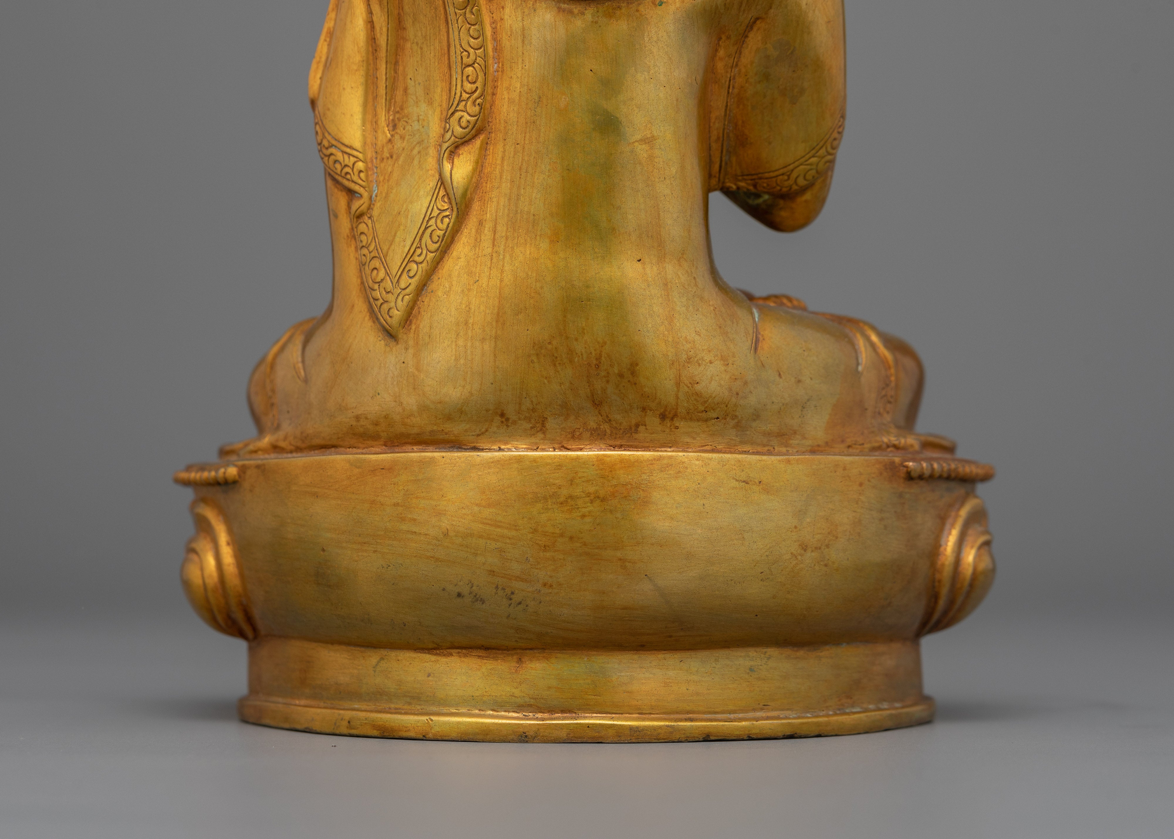 Enlightened Five Dhyani Buddha Set Statue | 24K Gold Gilded Tibetan Copper Statues