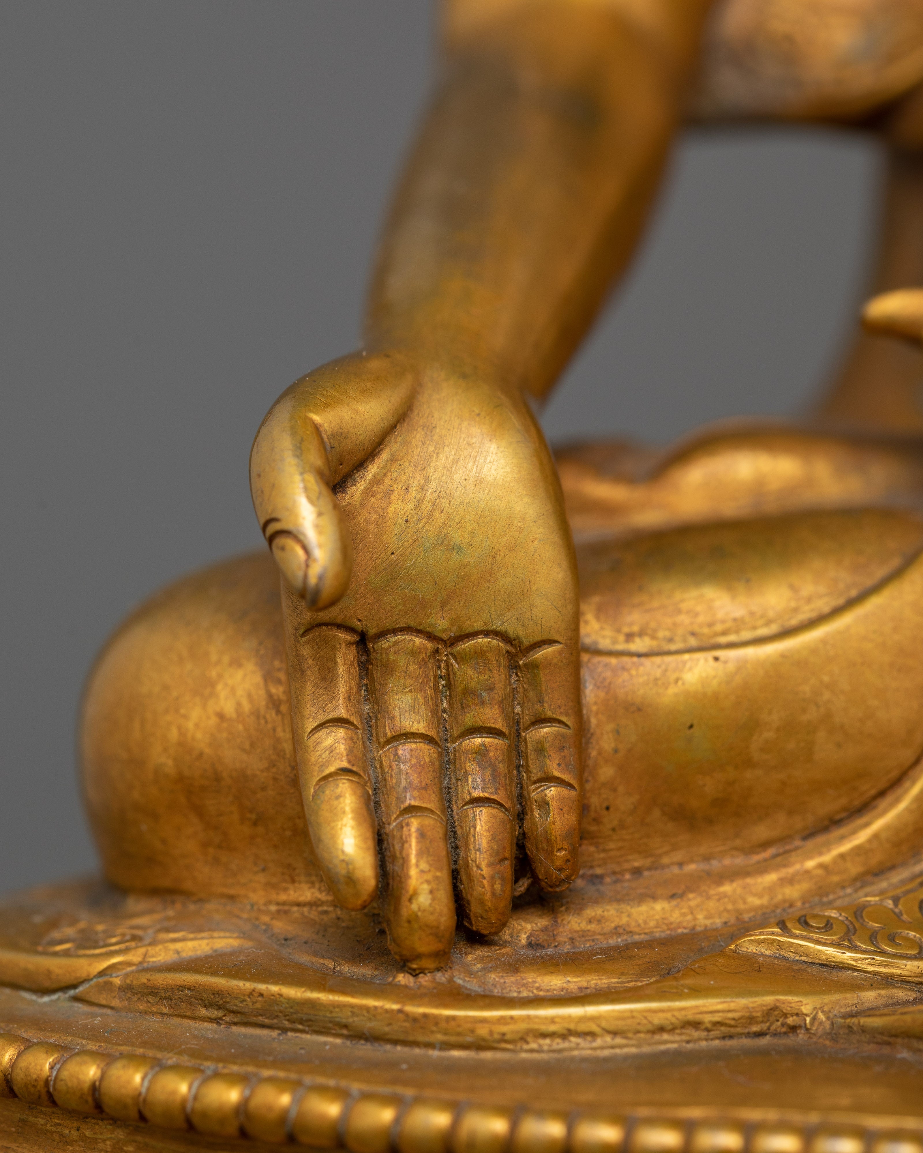 Enlightened Five Dhyani Buddha Set Statue | 24K Gold Gilded Tibetan Copper Statues