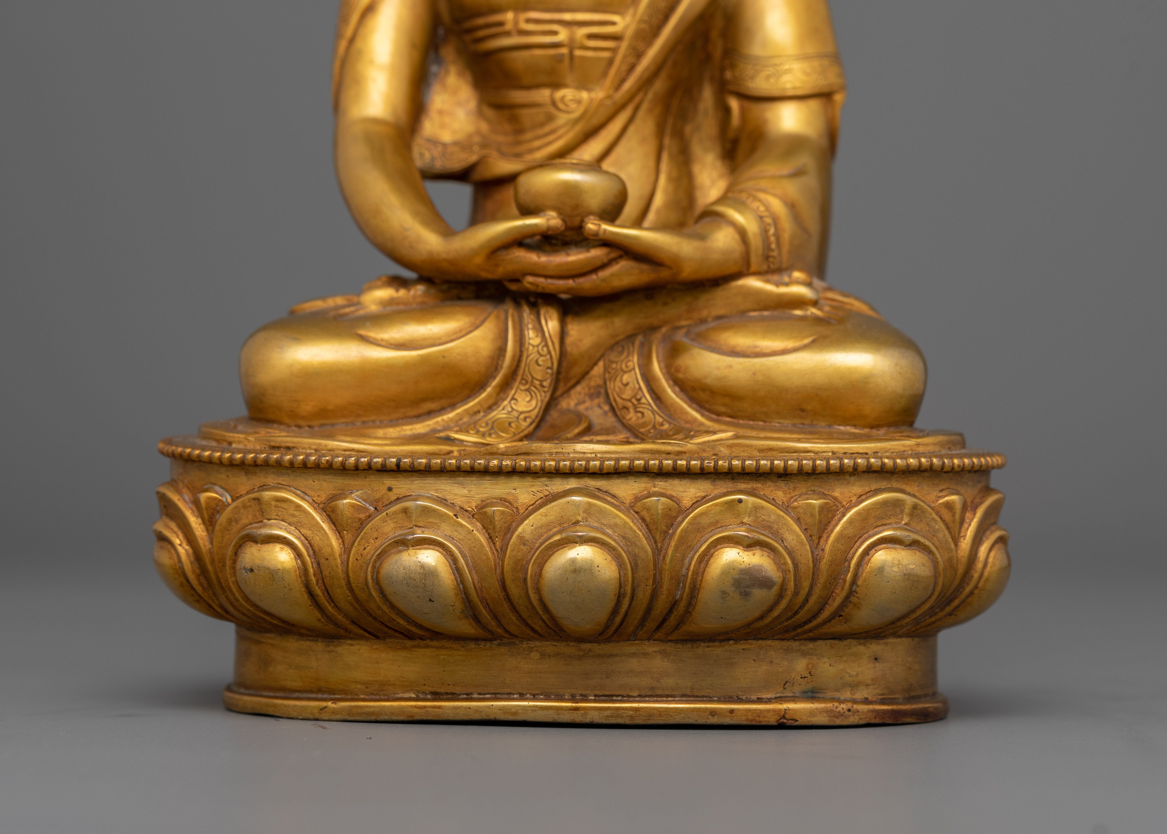 Enlightened Five Dhyani Buddha Set Statue | 24K Gold Gilded Tibetan Copper Statues