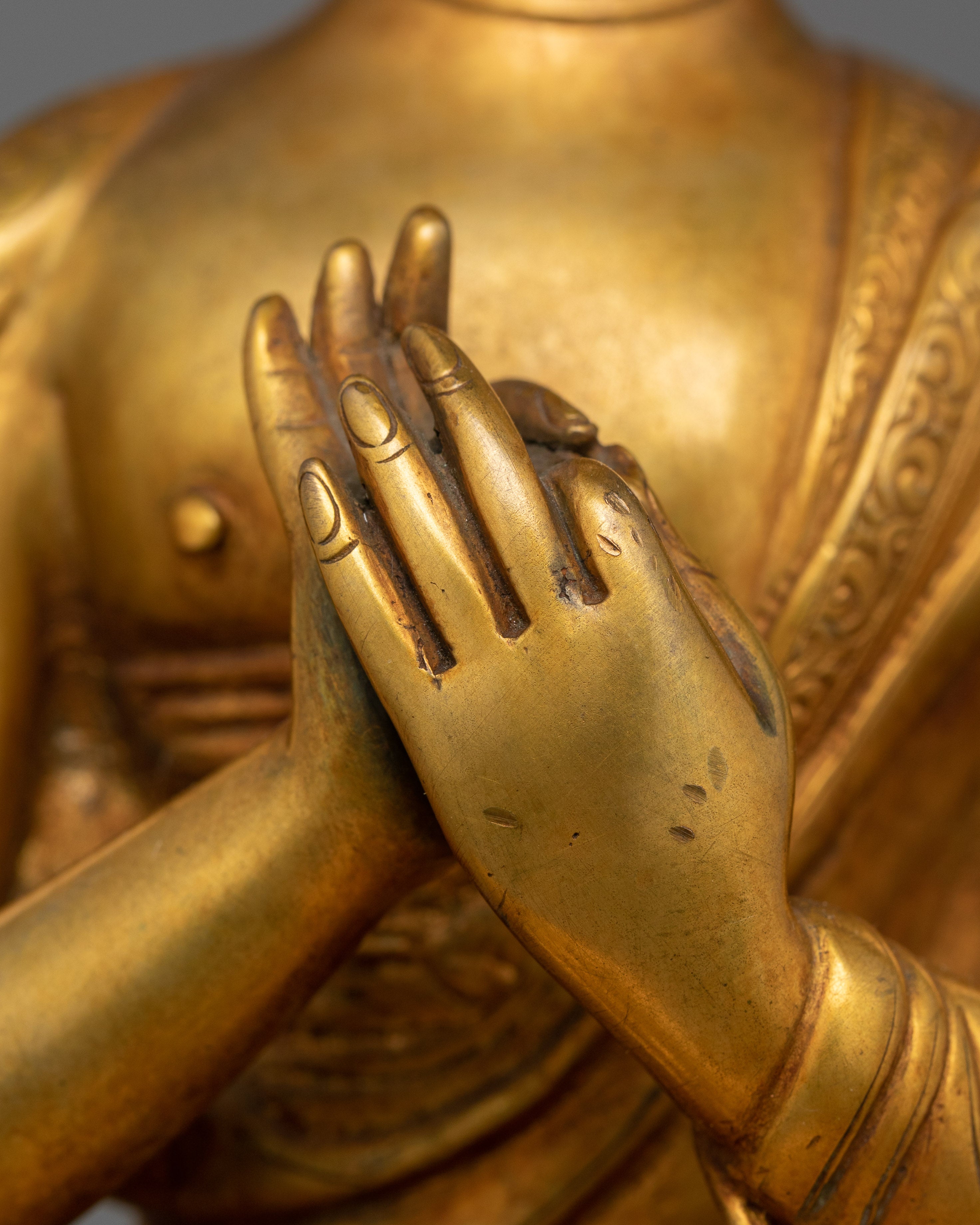 Enlightened Five Dhyani Buddha Set Statue | 24K Gold Gilded Tibetan Copper Statues