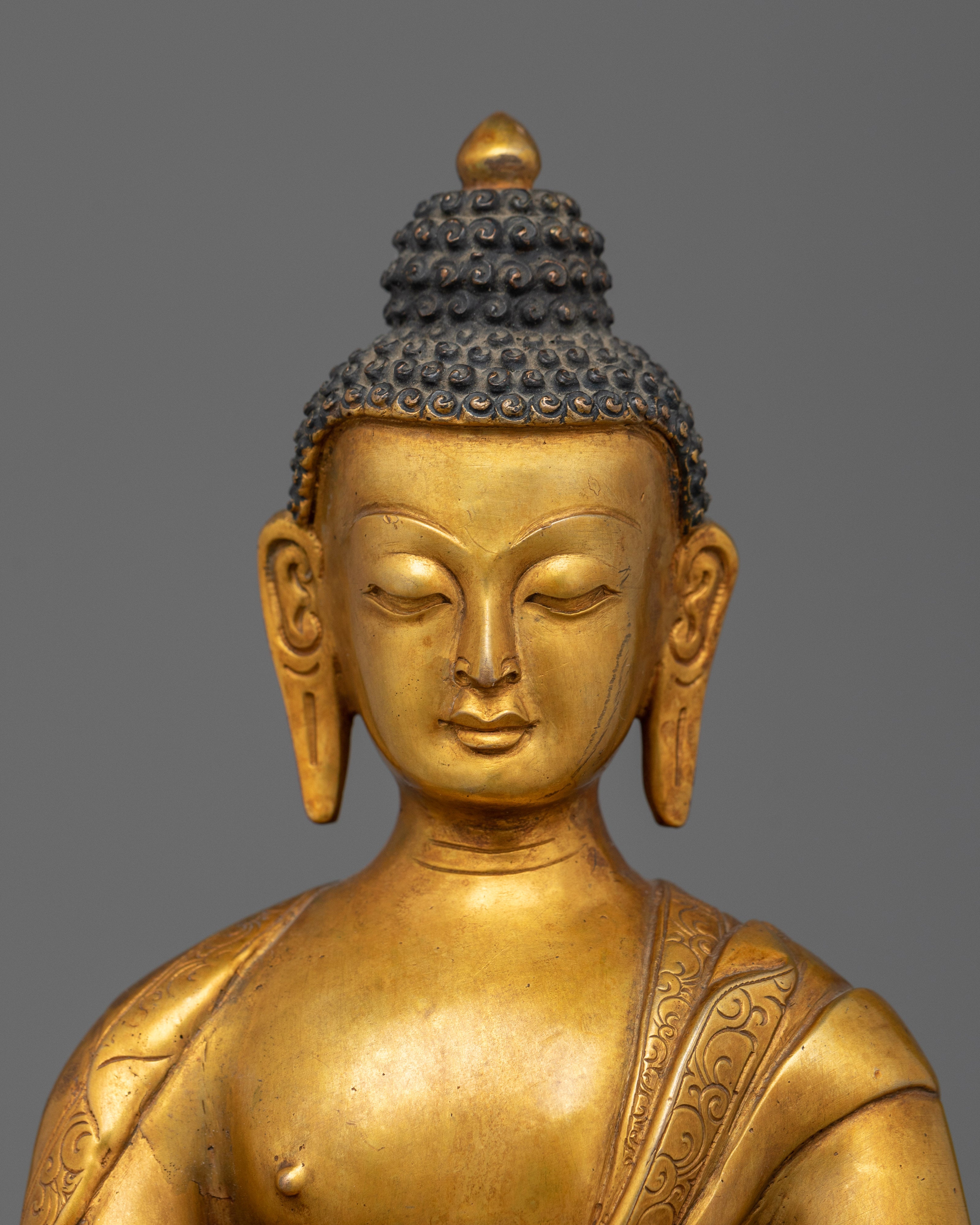 Enlightened Five Dhyani Buddha Set Statue | 24K Gold Gilded Tibetan Copper Statues