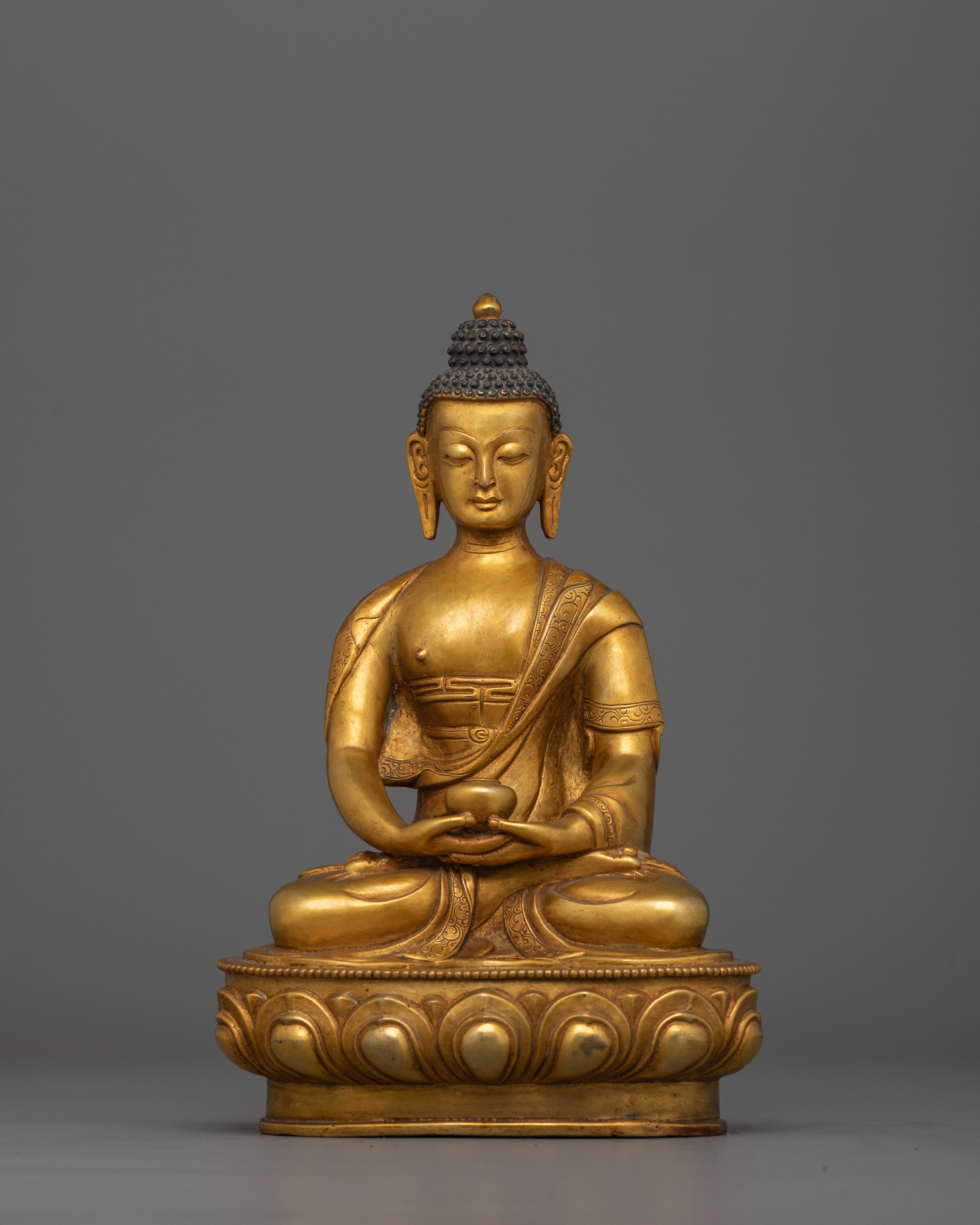 Enlightened Five Dhyani Buddha Set Statue | 24K Gold Gilded Tibetan Copper Statues