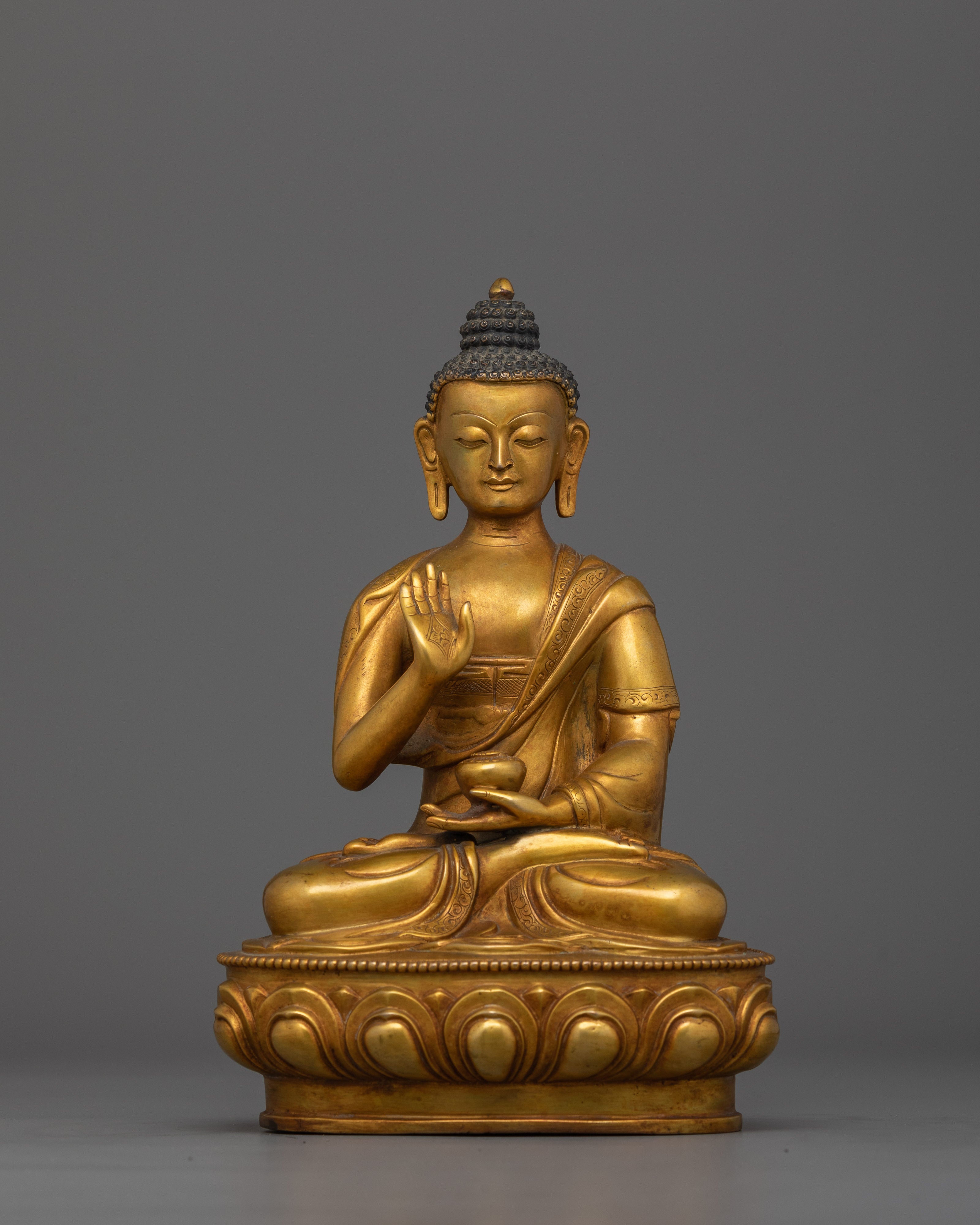 Enlightened Five Dhyani Buddha Set Statue | 24K Gold Gilded Tibetan Copper Statues