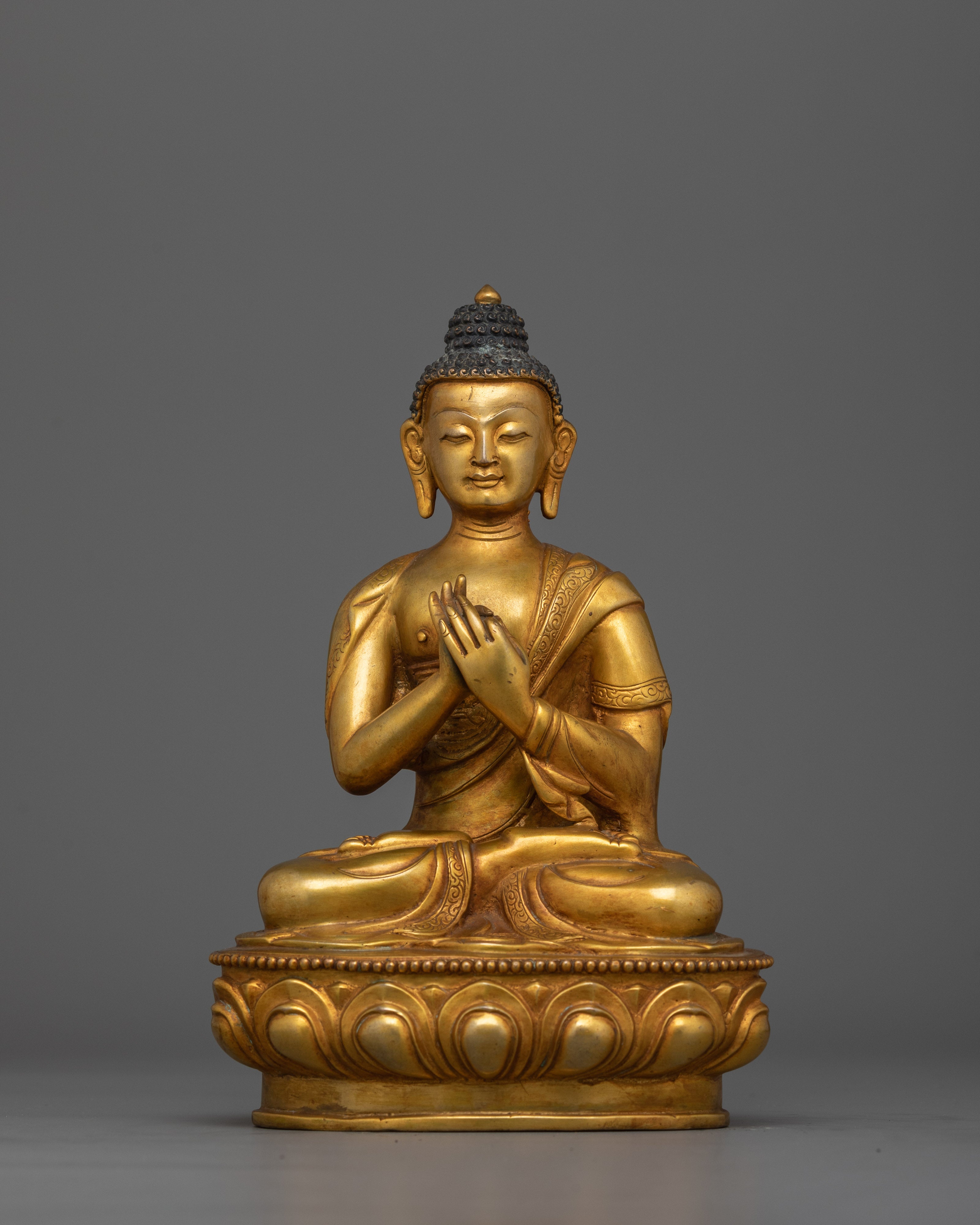 Enlightened Five Dhyani Buddha Set Statue | 24K Gold Gilded Tibetan Copper Statues