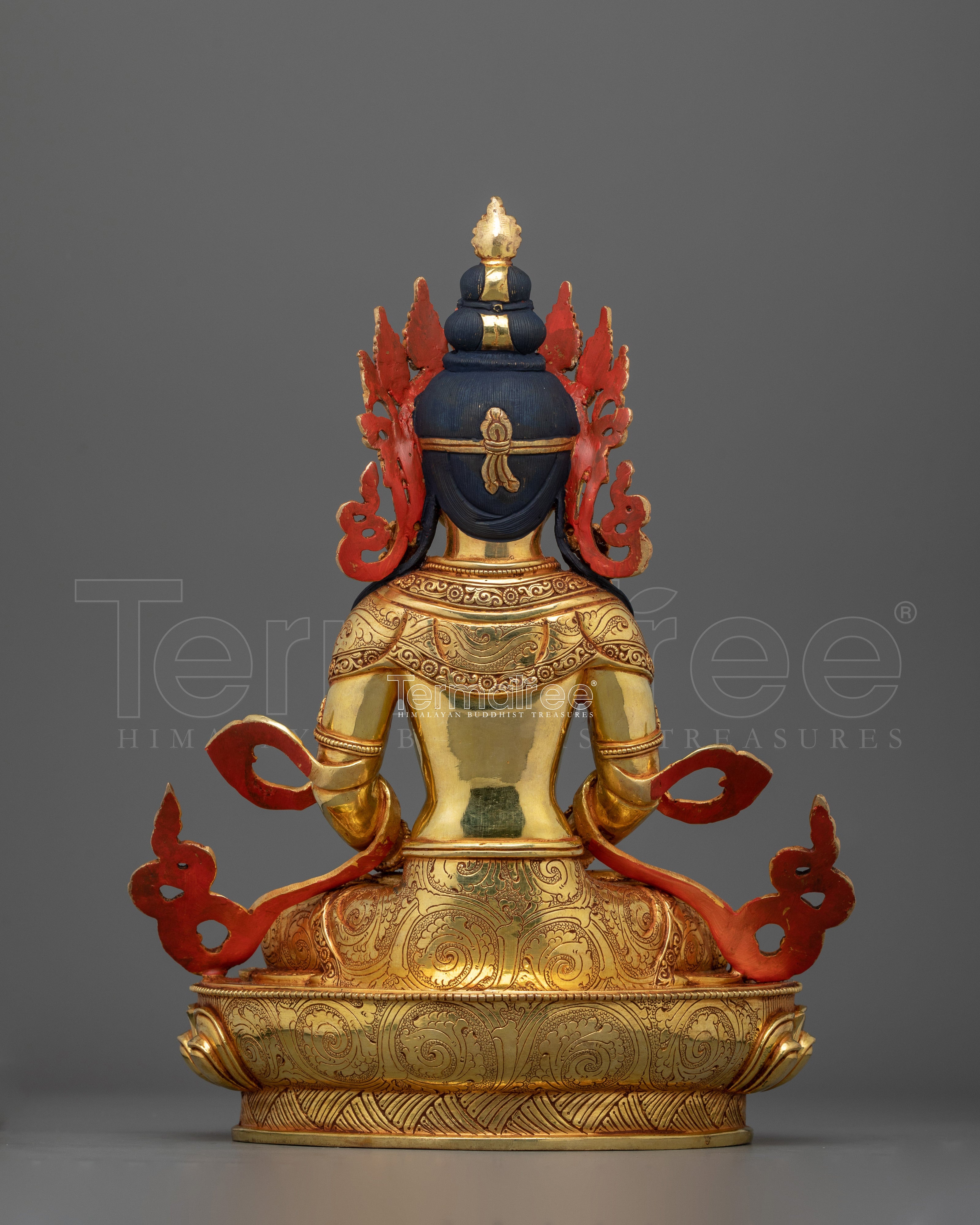 Serene Amitayus Tibetan Buddha Statue | The Infinite Life Deity