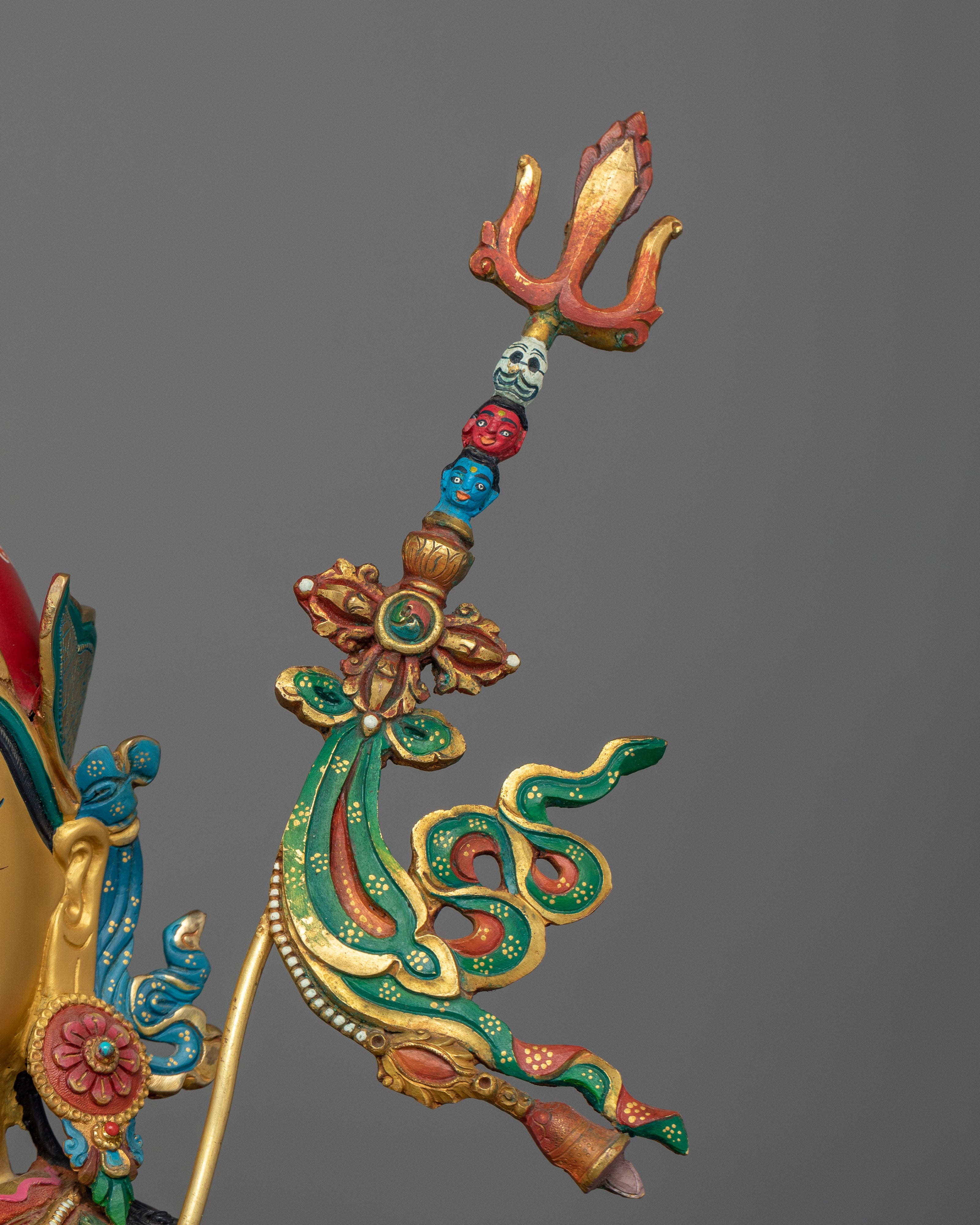 Precious Guru Padmasambhava Tantric Master Figure | 24K Gold Gilded Statue