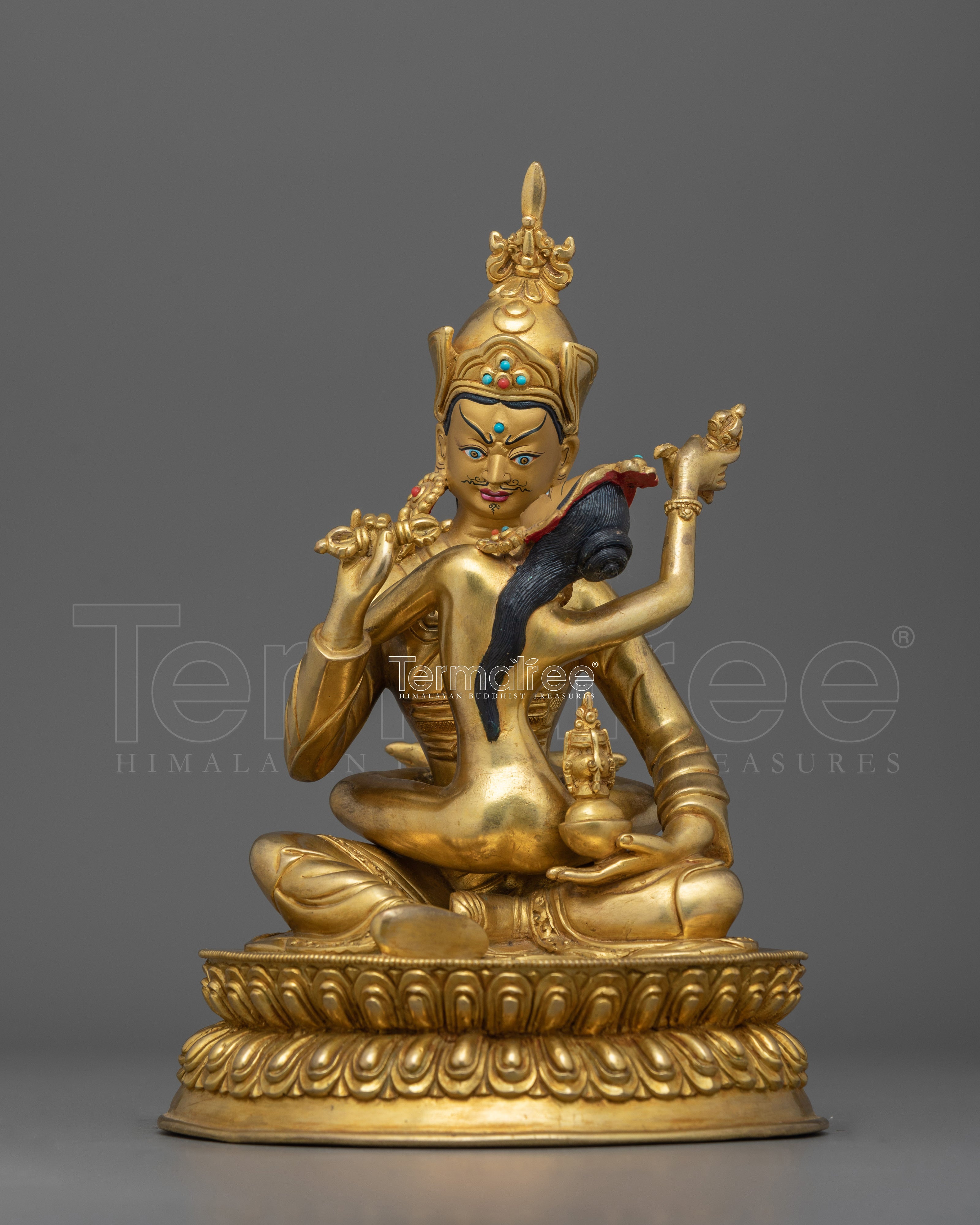 Tibetan Buddhism Guru Rinpoche Sculpture | Sacred Spiritual Statue