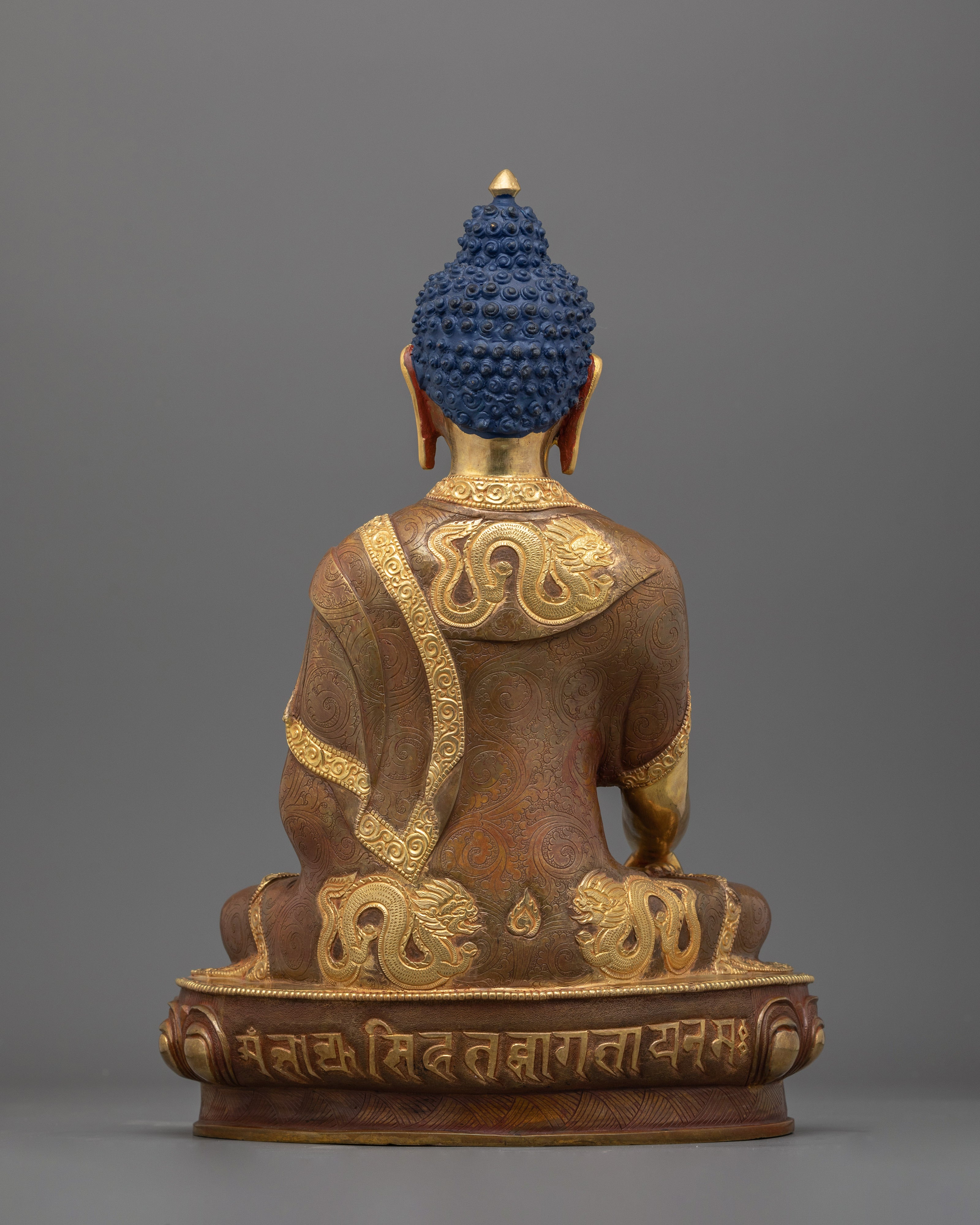 24K Gold Gilded Founder of Buddhism Shakyamuni Buddha Statue | Dharma Teacher