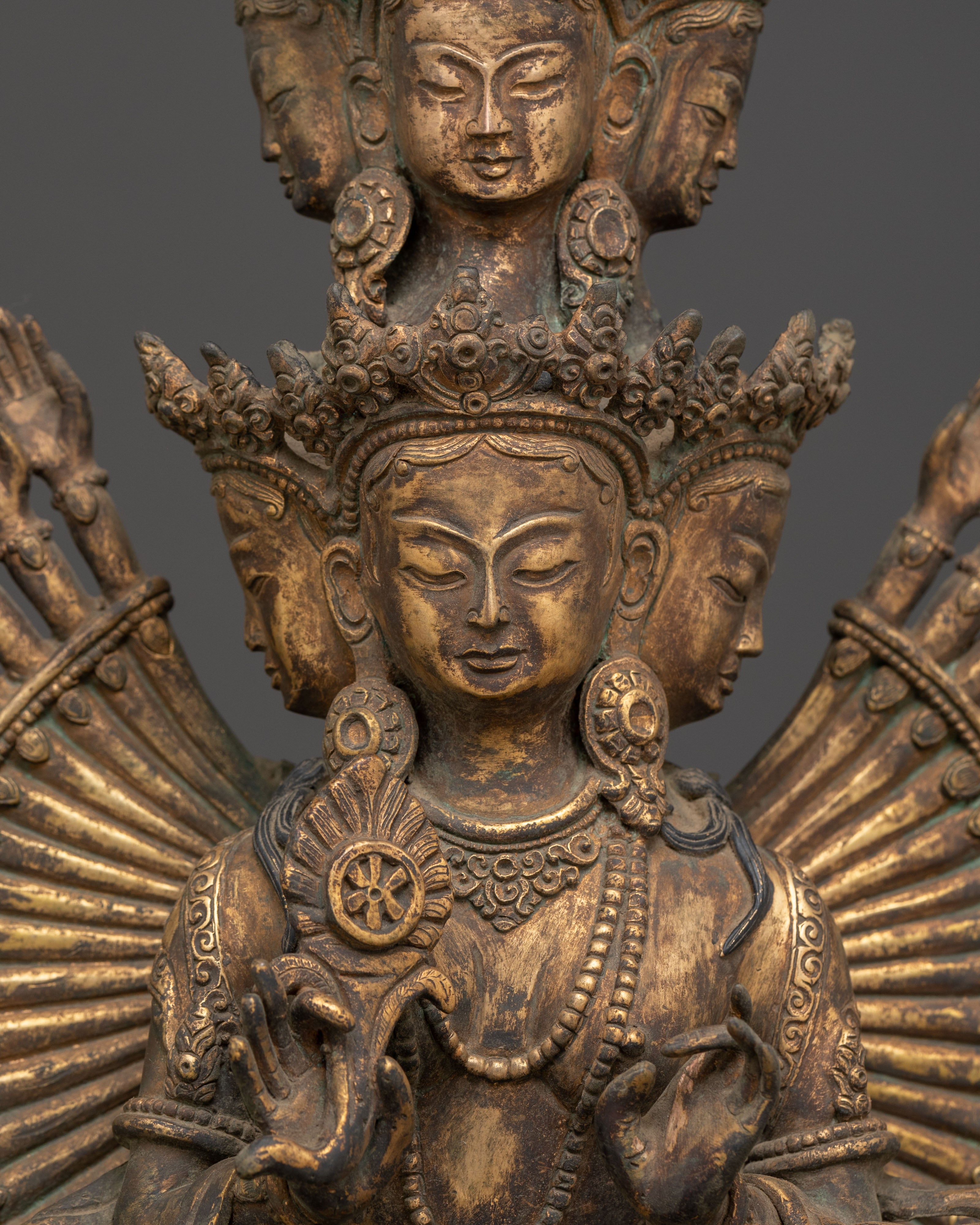 Handmade Statue Of 1000 Armed Chenrezig | Spiritual Decor