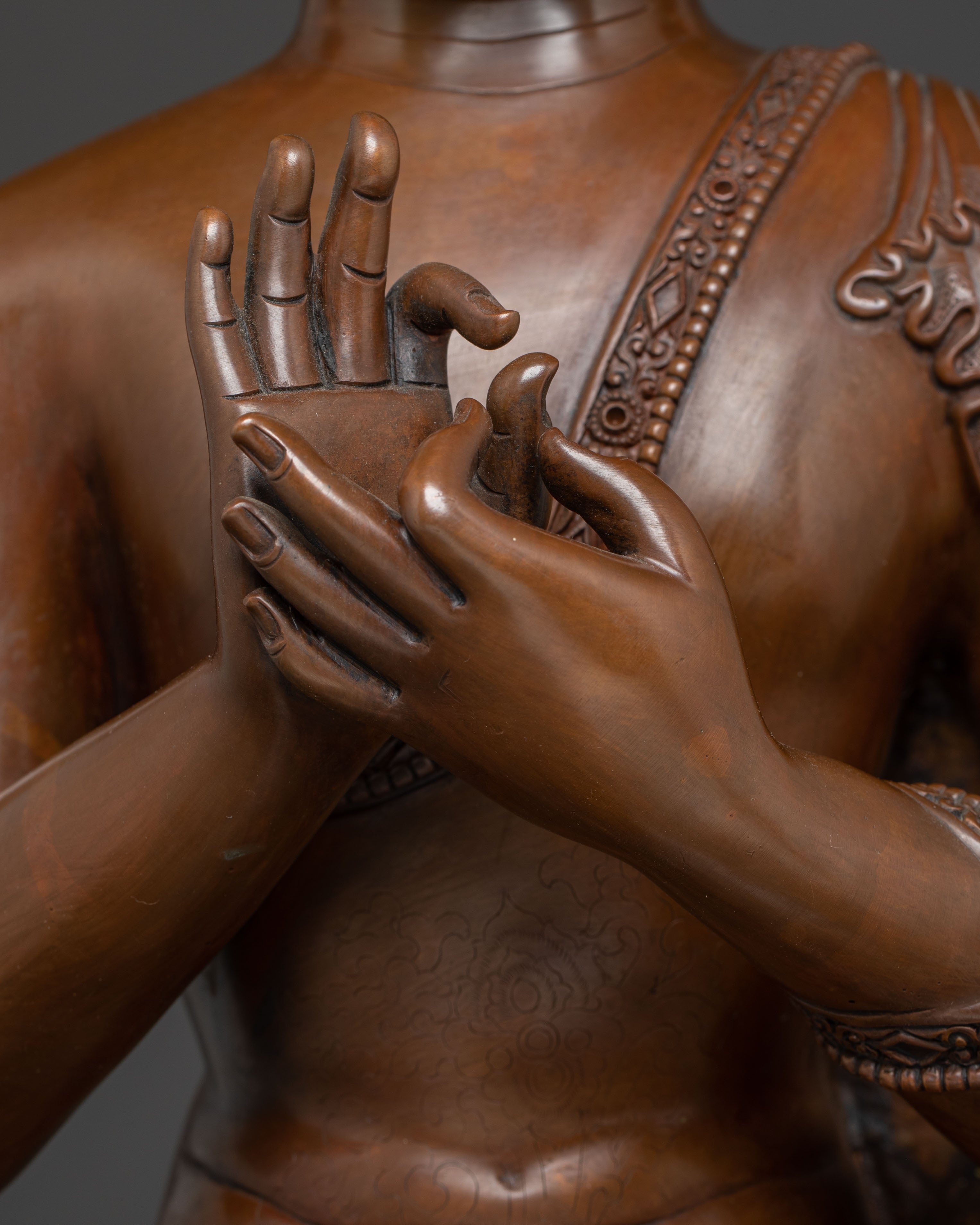 Handcrafted Vairocana Sculpture: The Cosmic Buddha | Meditation Altar