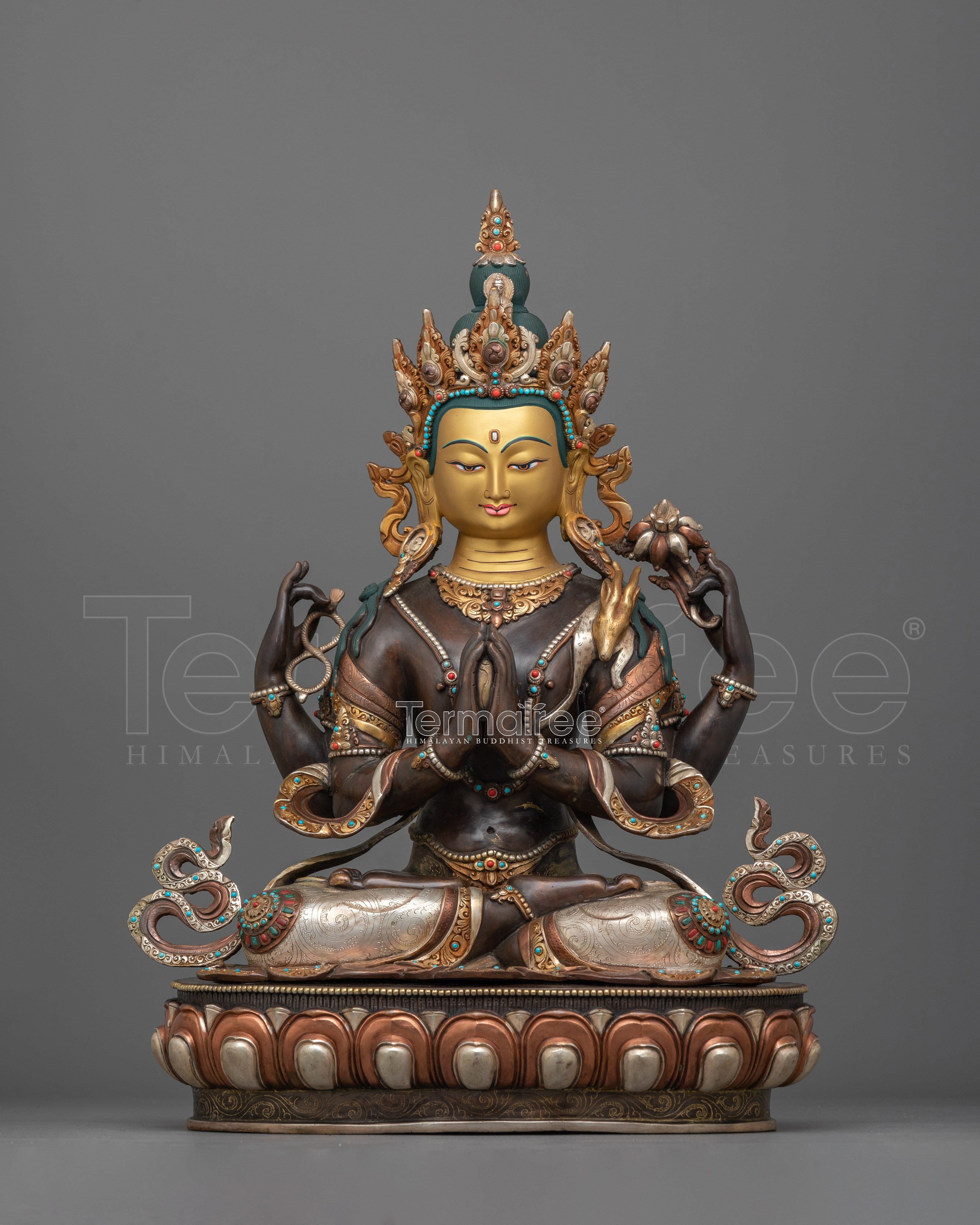 Lord of Compassion Chenrezig Buddhism Statue | Handmade Buddhist Sculpture