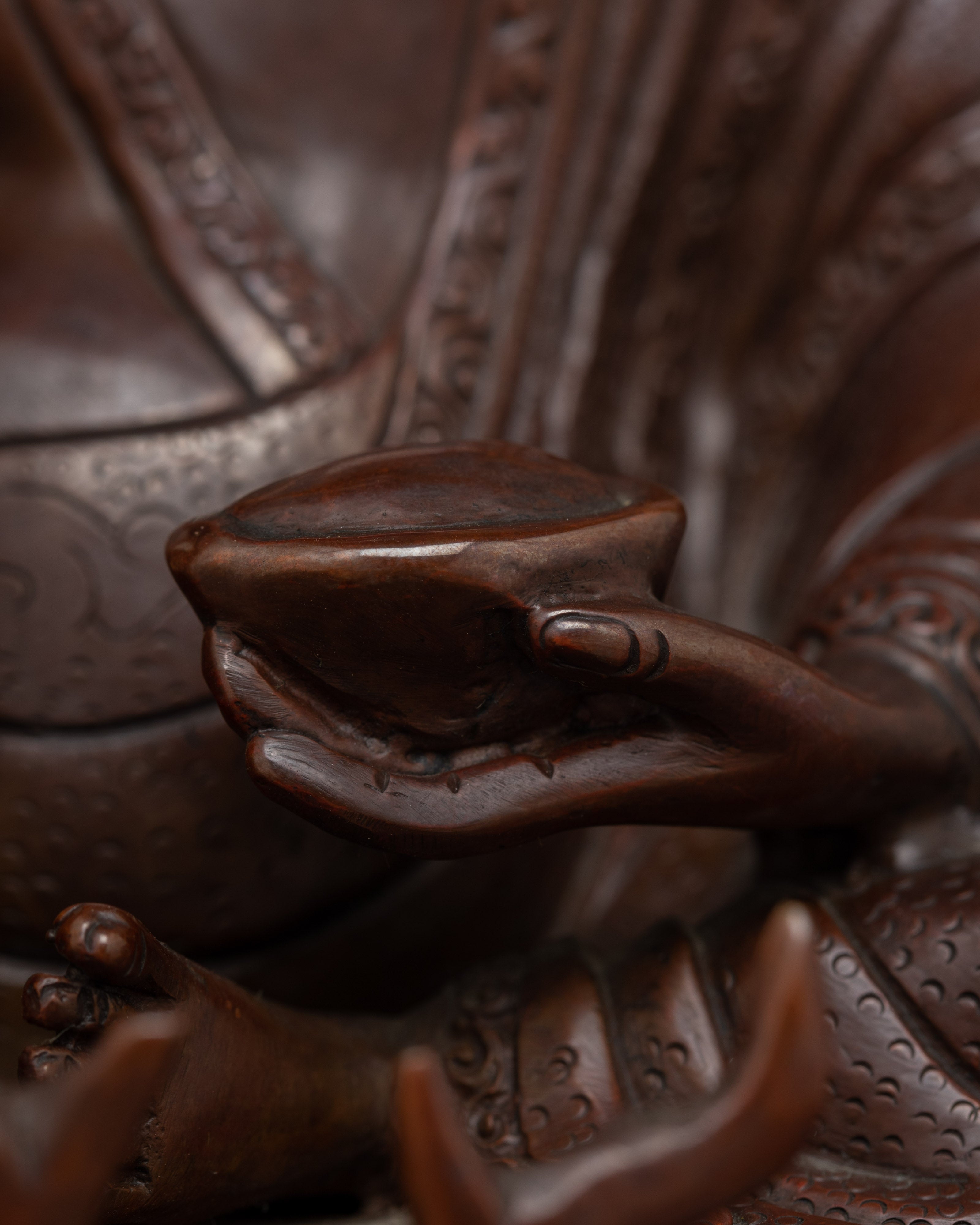 A Tibetan Siddha Milarepa Figurine | Path to liberation through devotion