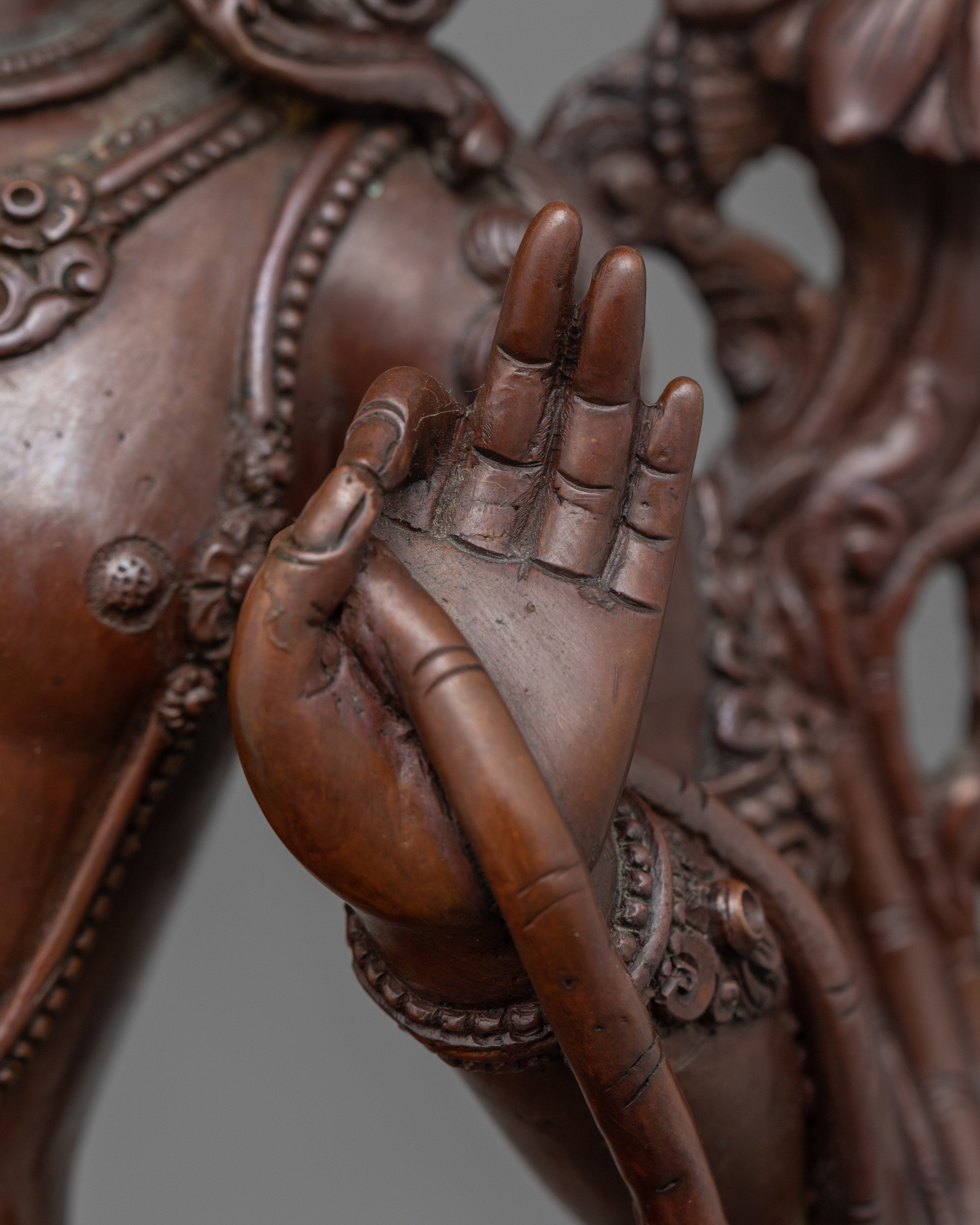 Handmade Buddhist Wisdom Figurine Manjushri | Spiritual Guidance to Knowledge