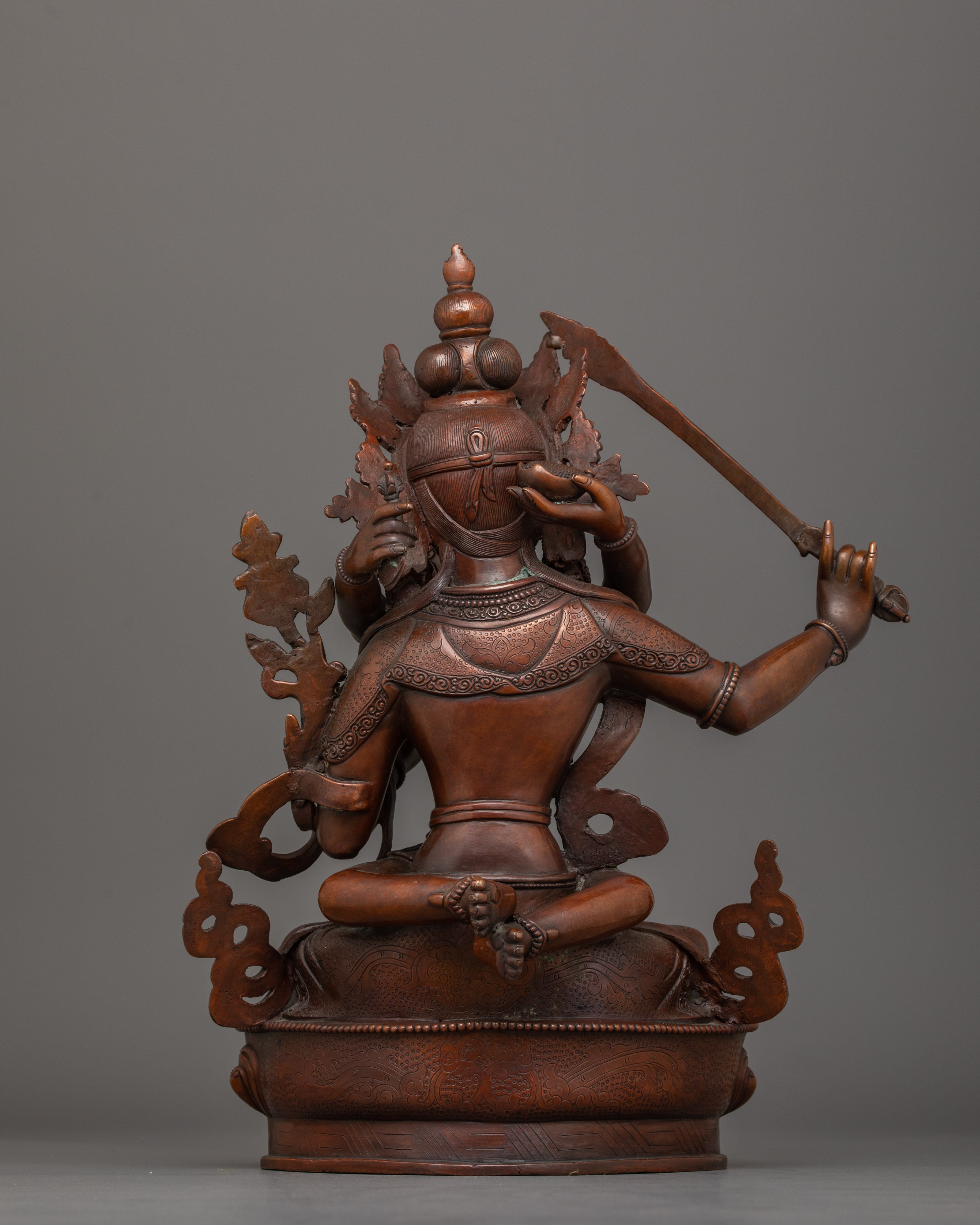 Tibetan Sacred Manjushri with Consort | The Perfect Balance of Wisdom and Compassion