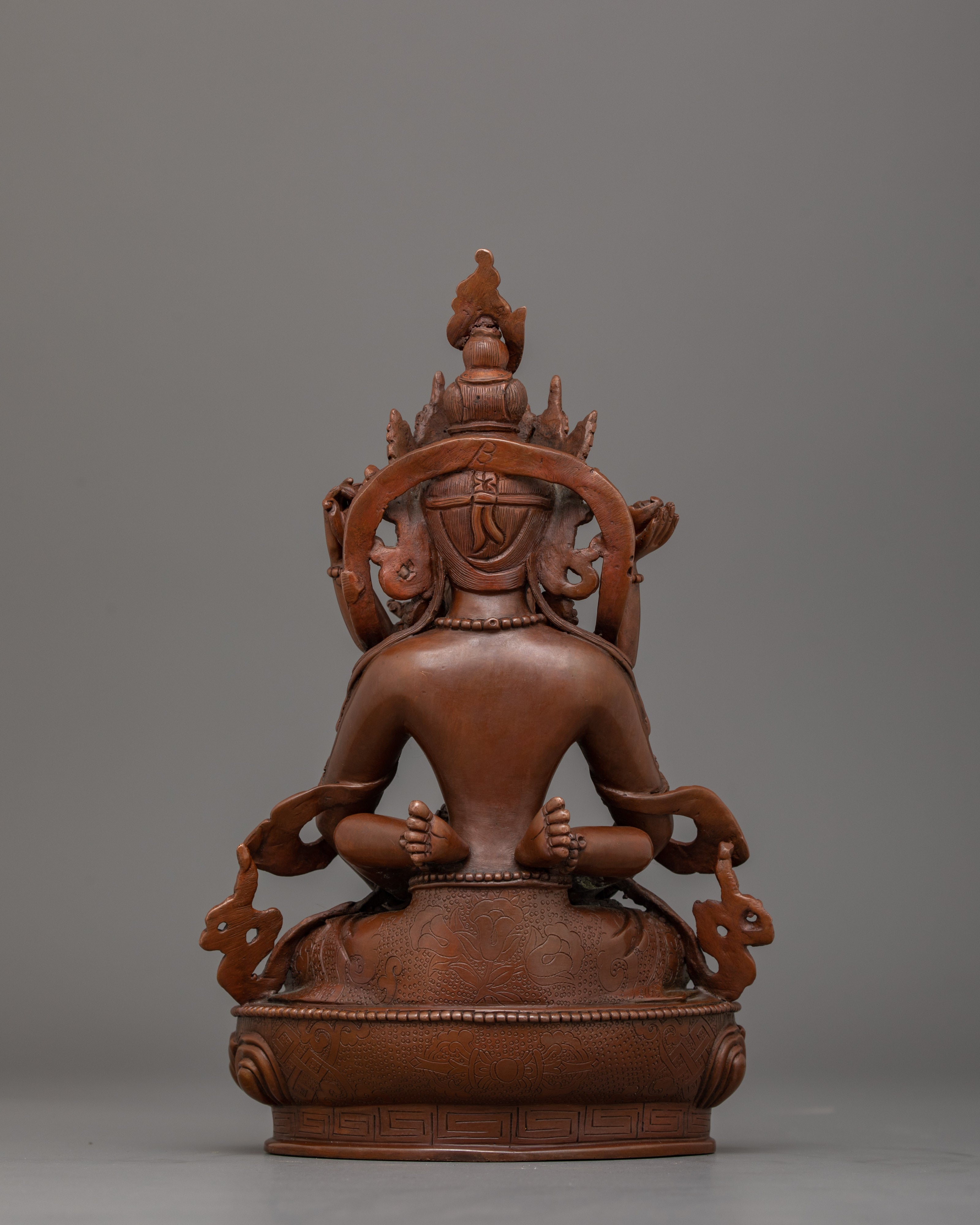 Spiritual Unity of Amitayus With Consort Figurine | The Infinite Potential of Enlightenment
