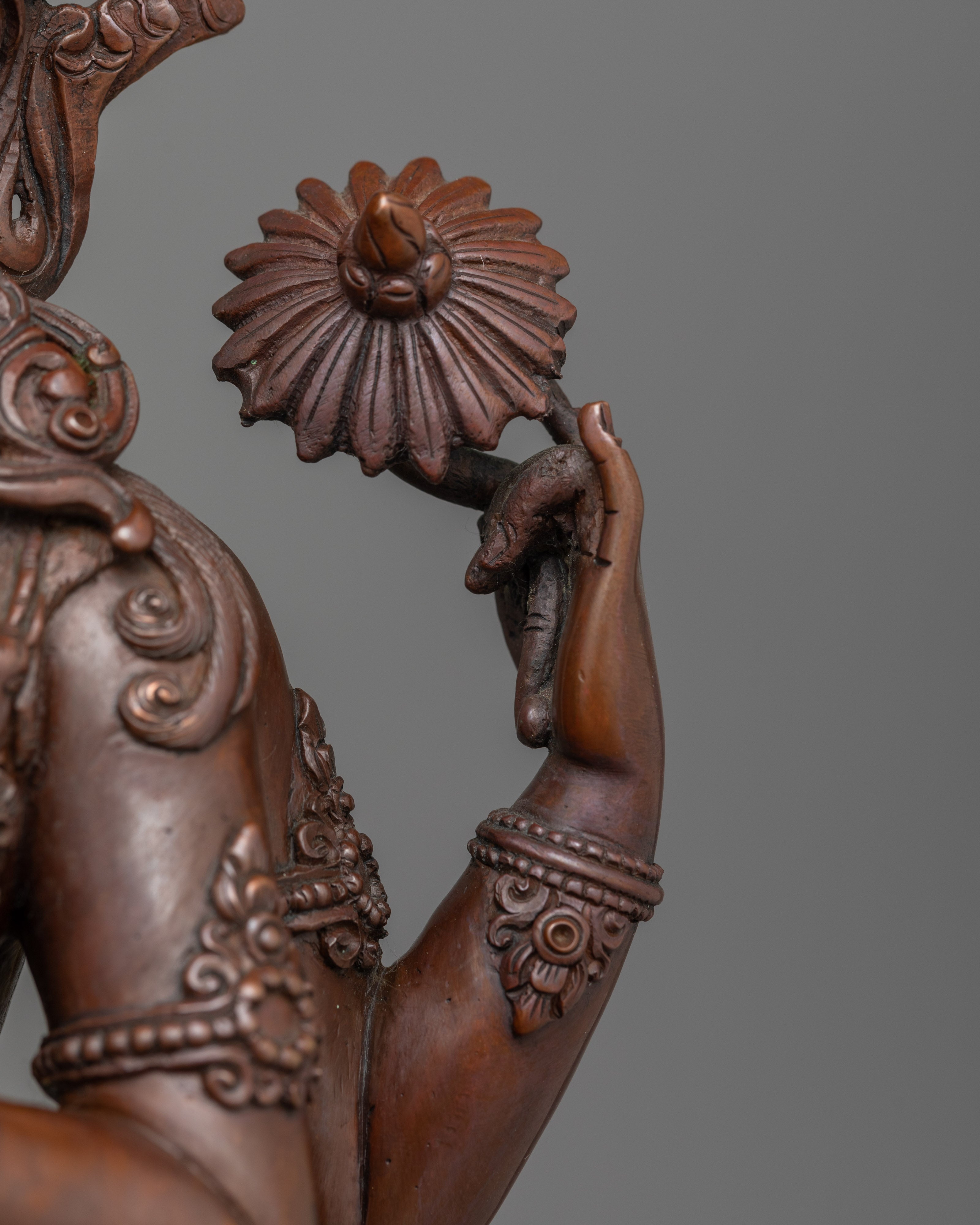 Bodhisattva of Compassion Chenresig Sculpture | Tibetan Buddhist Altar Decor