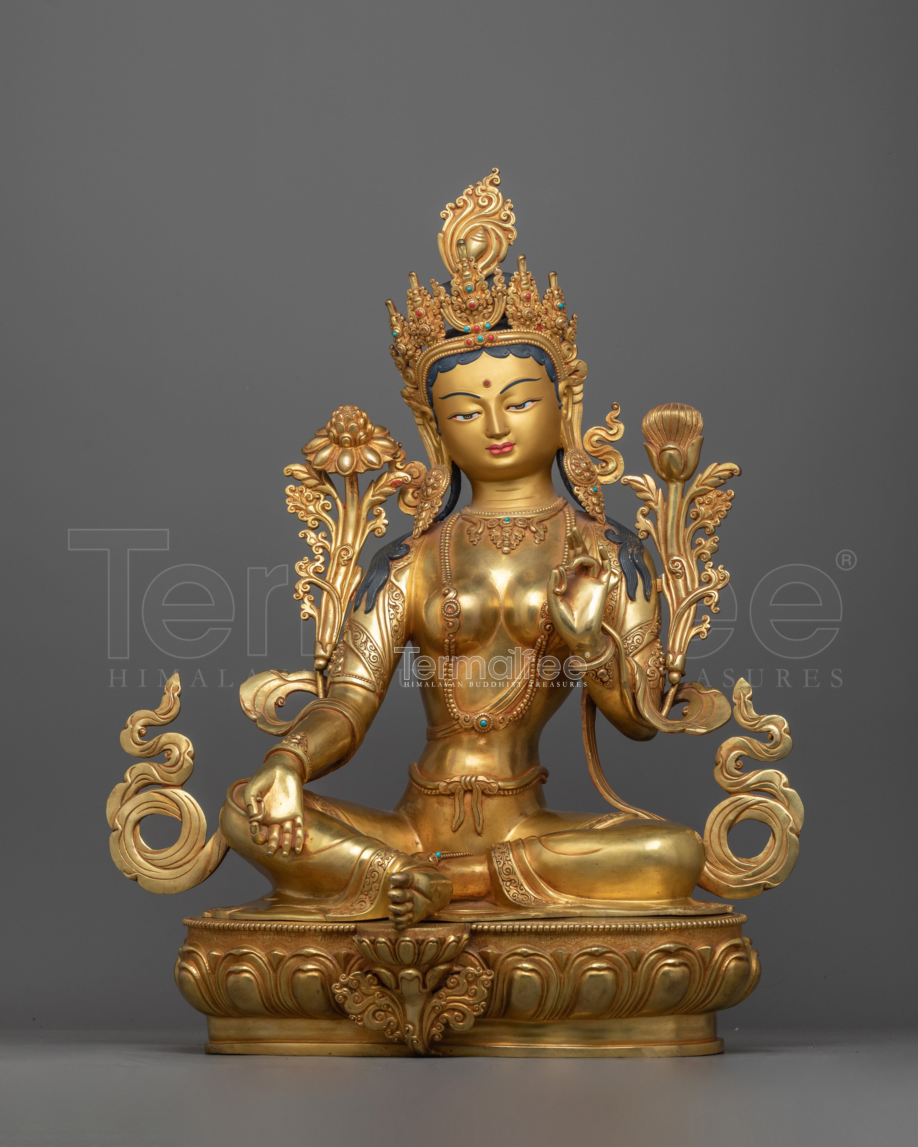 Divine Protector Green Tara Statue | Harmonious Balance of Beauty and Spirituality