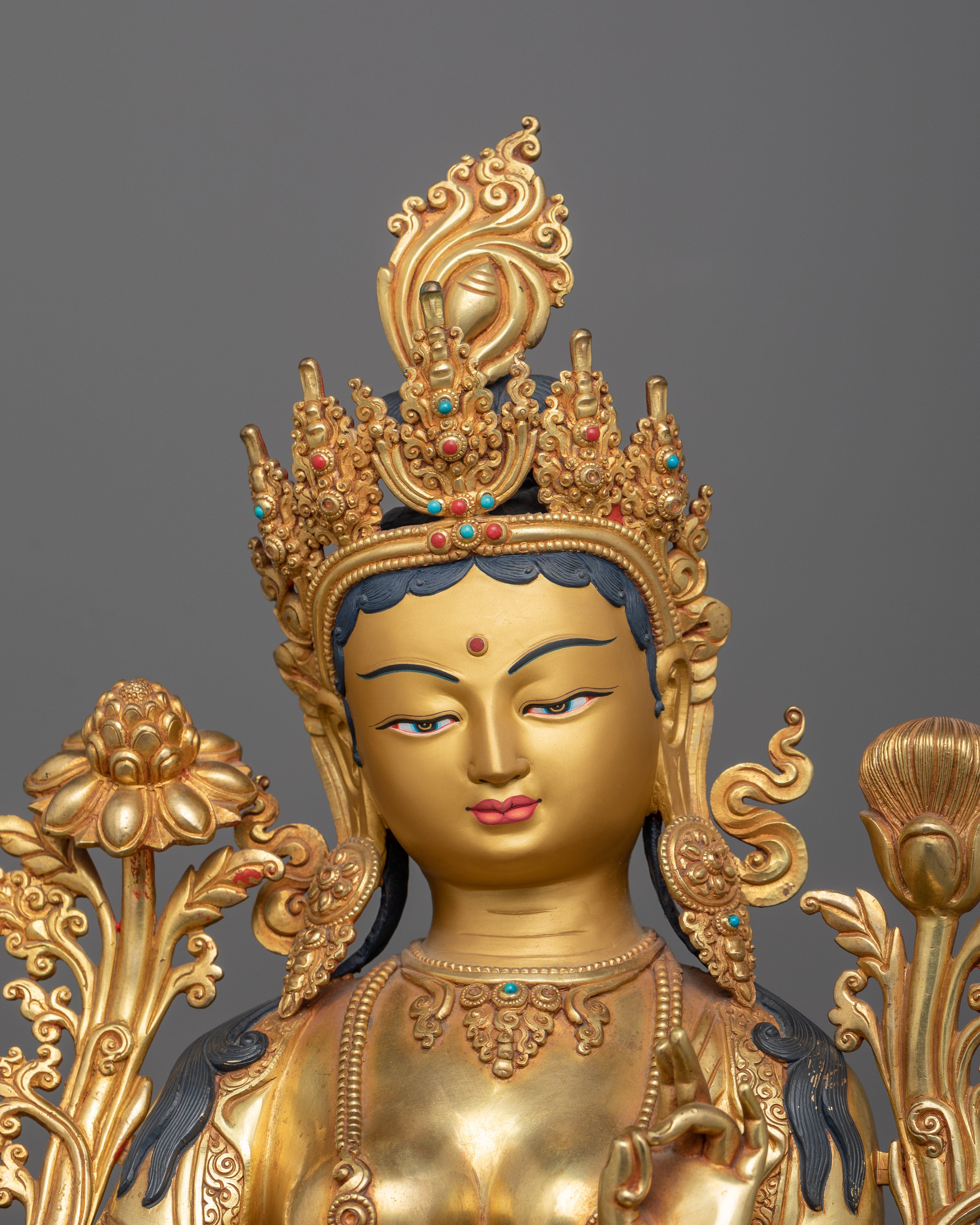 Divine Protector Green Tara Statue | Harmonious Balance of Beauty and Spirituality